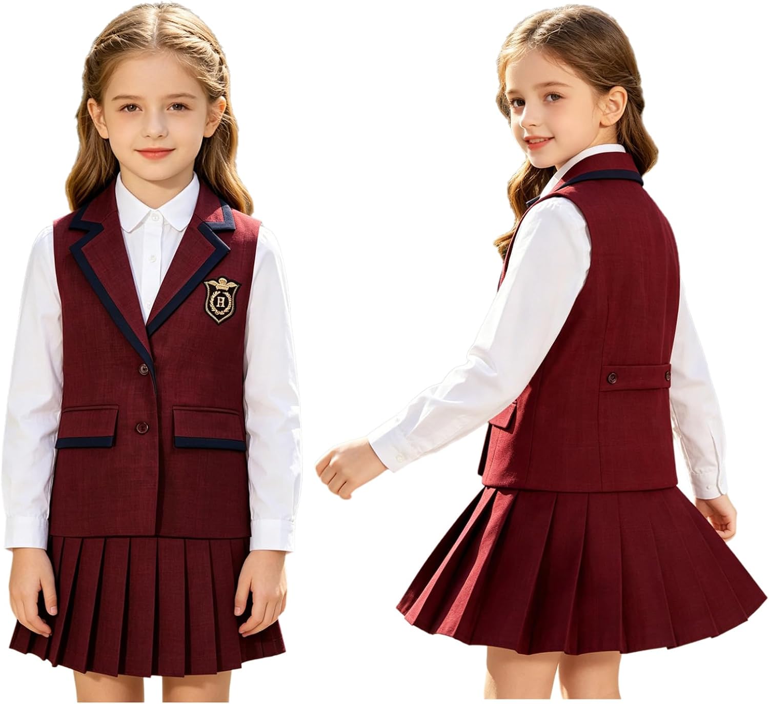 ranrann Girls School Vest Student Vest for Performance Event