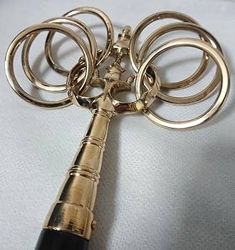 Amazon.co.jp: 錫杖 六環 真鍮製 本焼 黒檀柄付 京都 金属工芸品