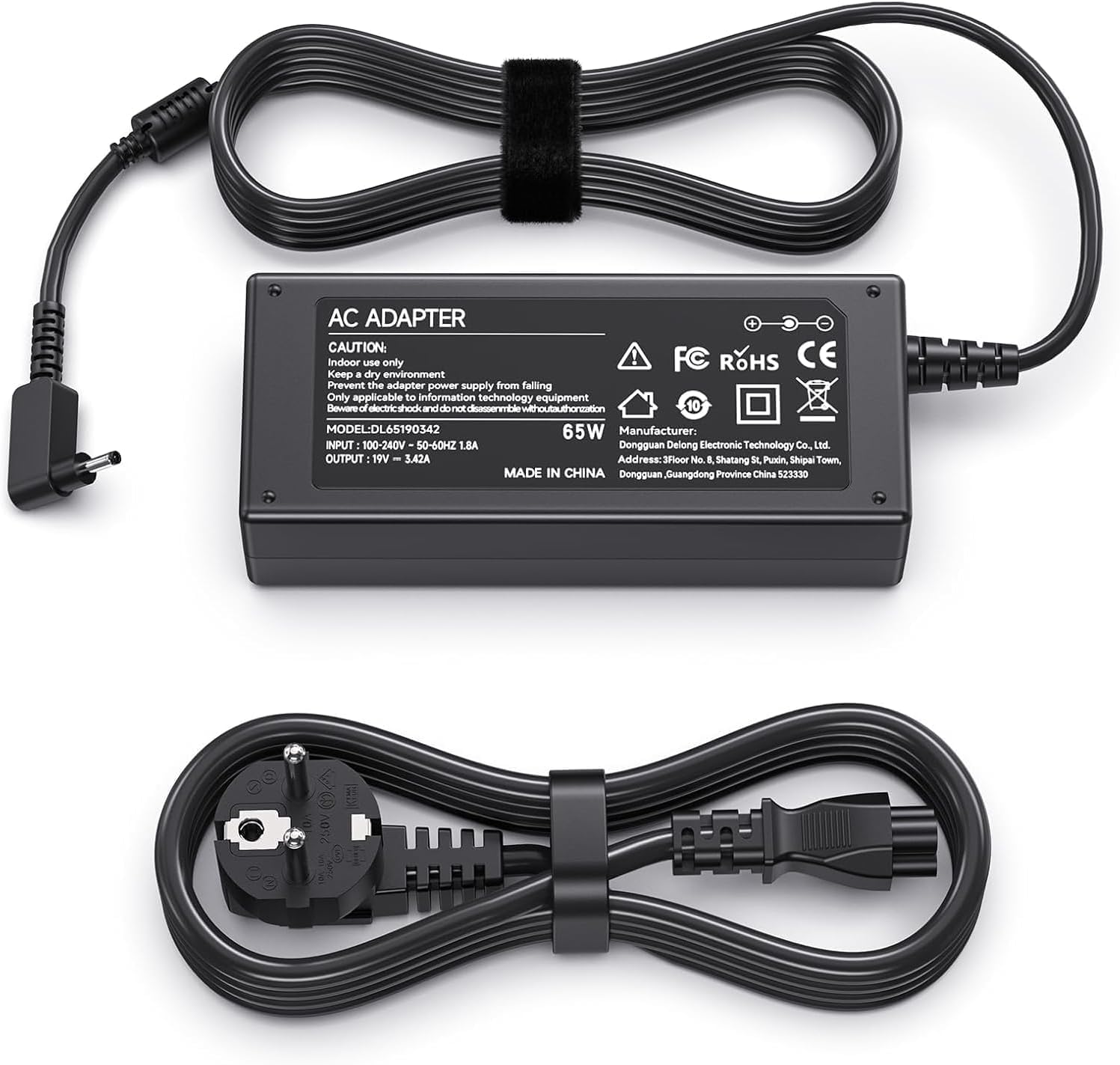 65W Laptop Netzteil (19V) für Acer – Kompatibel mit Chromebook C720 C740 C910 CB5-571 | Spin 3 5 | Switch Alpha 12 SA5-271 | Aspire R/R7/R13 (Achtung: KEIN 5.5×1.7mm/USB-C)