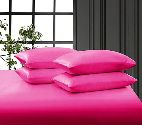 Miniatura 105 de P Pothuiny Sábanas de satén King (6 piezas, negro) – Juego de sábanas de satén sedoso de lujo tamaño King, juego de sábanas extra suaves, 1 sábana