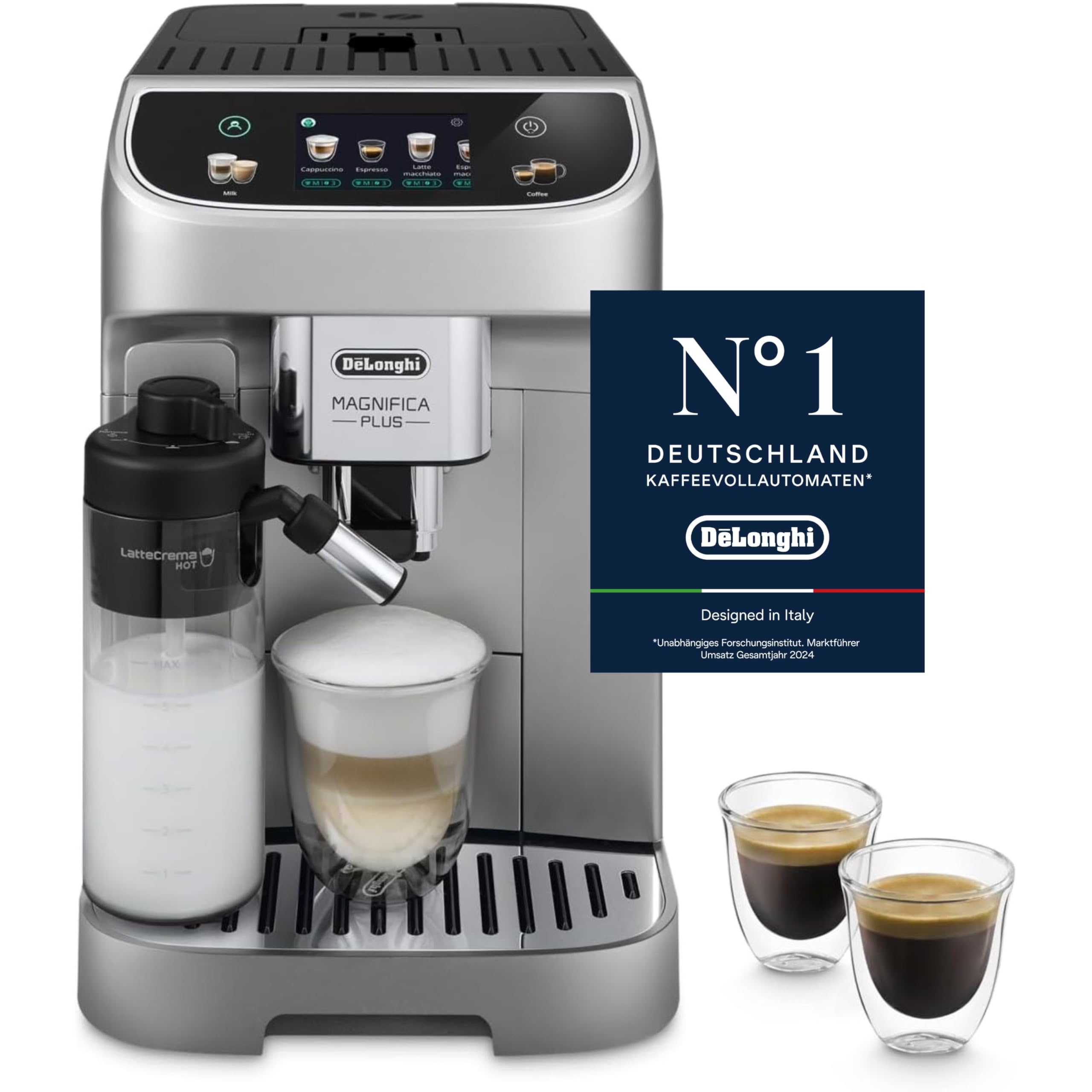 Delonghi Magnífica S plus De'Longhi Magnifica Plus Ekspres do Kawy, Srebrny/Czarny