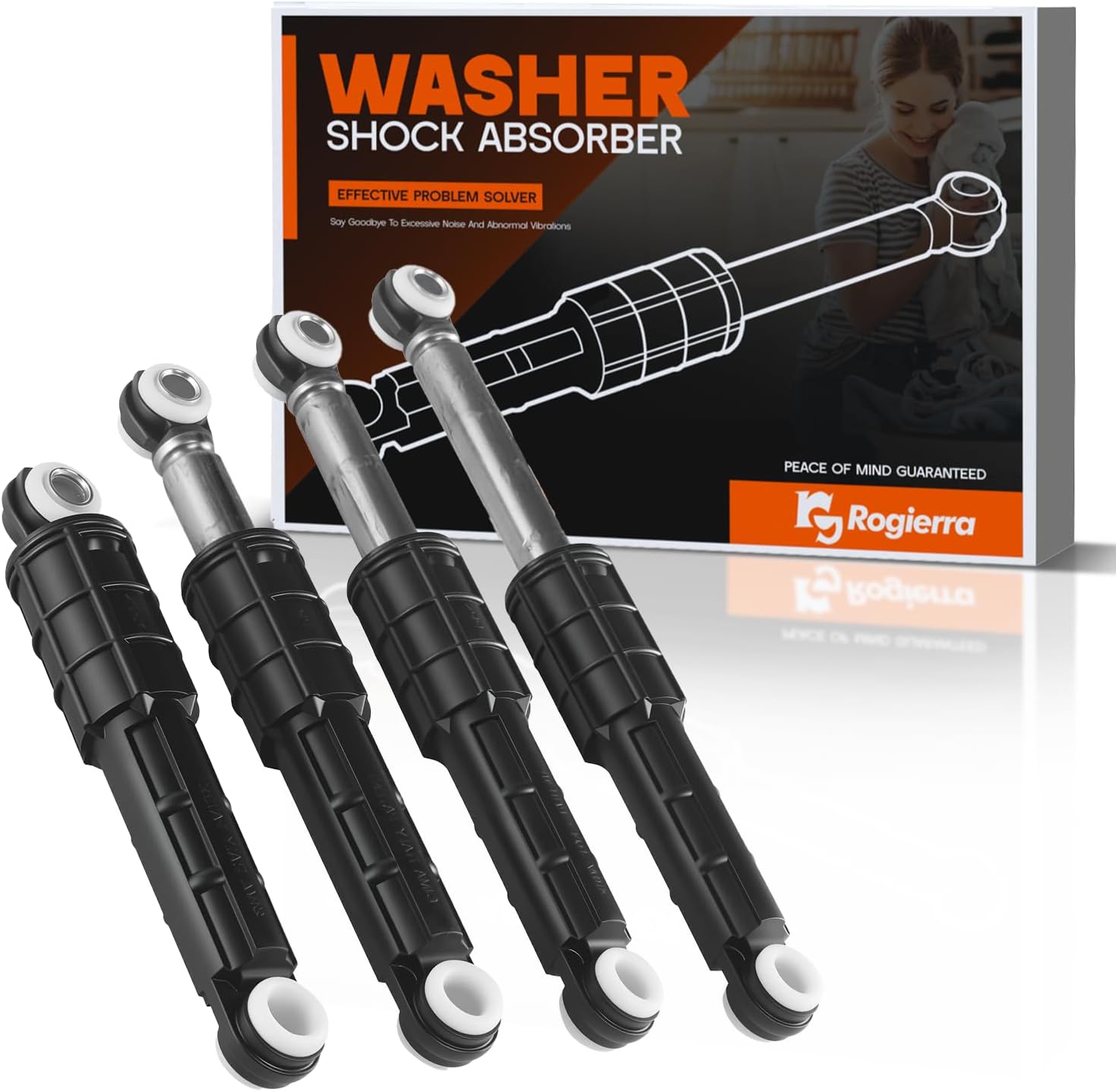 New 4 Pack DC66-00470D Washer Shock Absorber Compatible with Samsung Washing Machine Replaces Part Number 4959027 AP6884239 PS12720639 EAP12720639 PD00068145