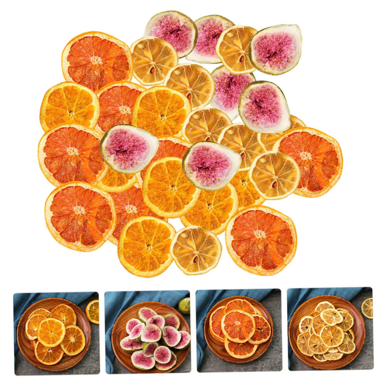 2stücke Trockenfrüchte Wreath Dekoration Deko Getrockneten Zitronen Orangen Für Festliche Tischgestaltung Bastelprojekte Und Fotorequisiten