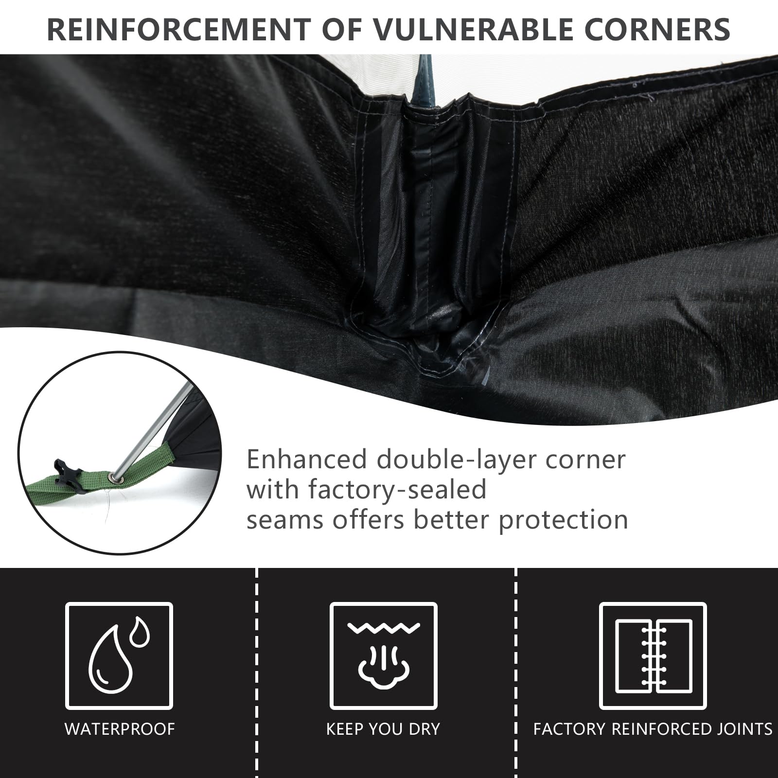 BISINNA Tienda de Campaña Cúpula 2 Personas 3-4 Estaciones | Impermeable y Resistente al Viento | Ultraligera y Compacta para Camping, Senderismo, Festivales