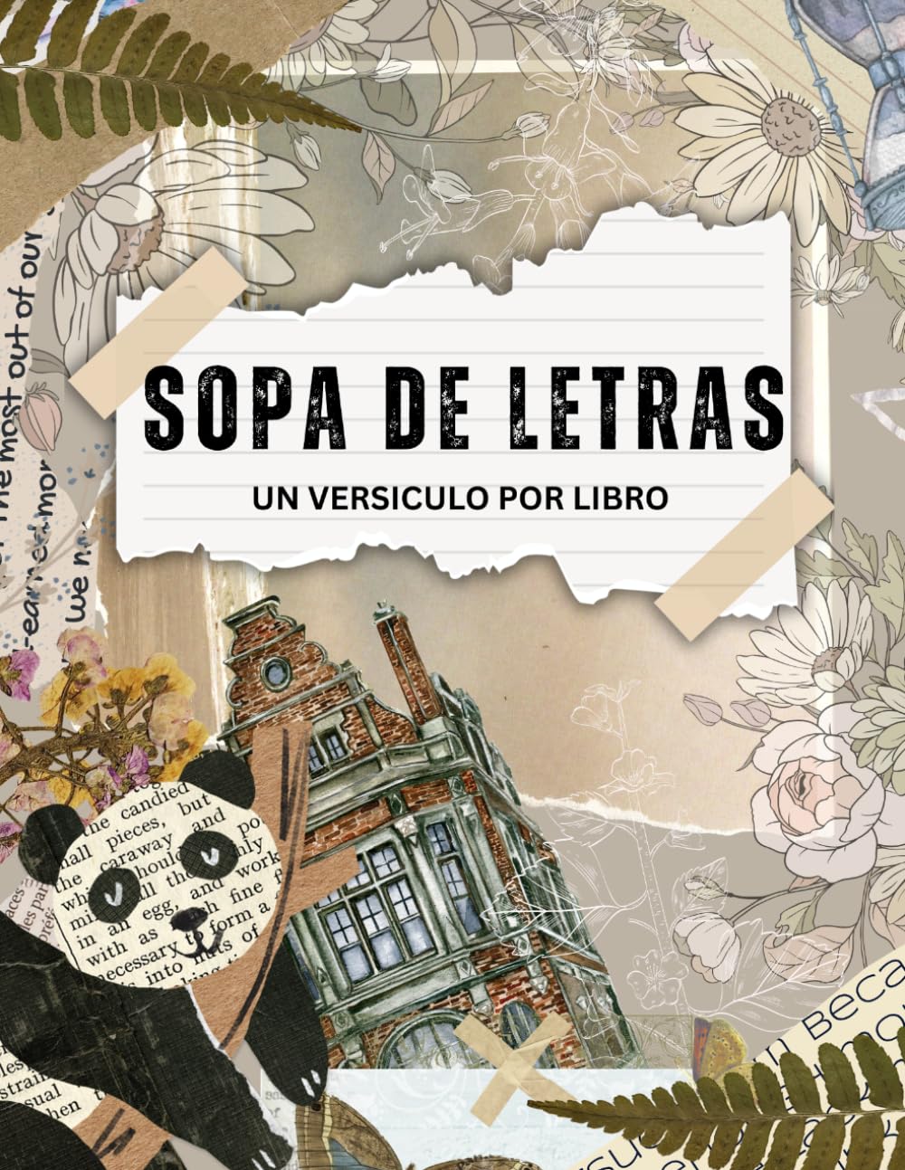 Sopa de Letras de la Biblia: Este libro de sopa de letras contiene un versiculo por cada libro de la biblia un total de 66 versiculos, Nuevo y Antiguo Testamento. Spanish Word Search.