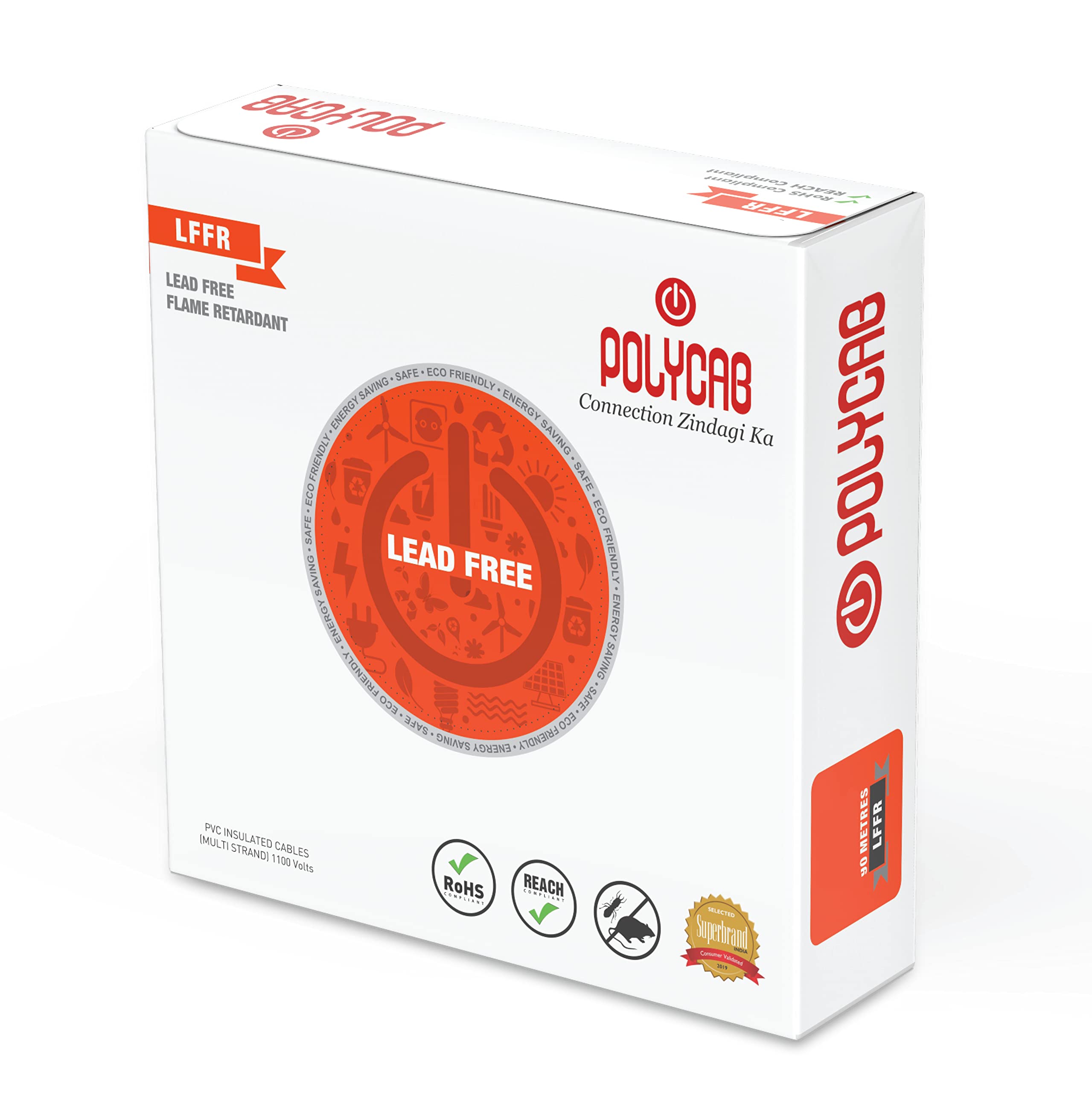 Polycab Optima+ House Wire - 90M Coil -12 Polycab Optima+ House Wire - 90M Coil -12