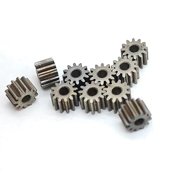 10pcs 2.28mm Bore 12 Teeth Straight Teeth Gear 12T Flat Spur Gear Tight Fit 2.3mm Motor Shaft Pinion 122.3A Iron Pinion mechanical0.7M 12T