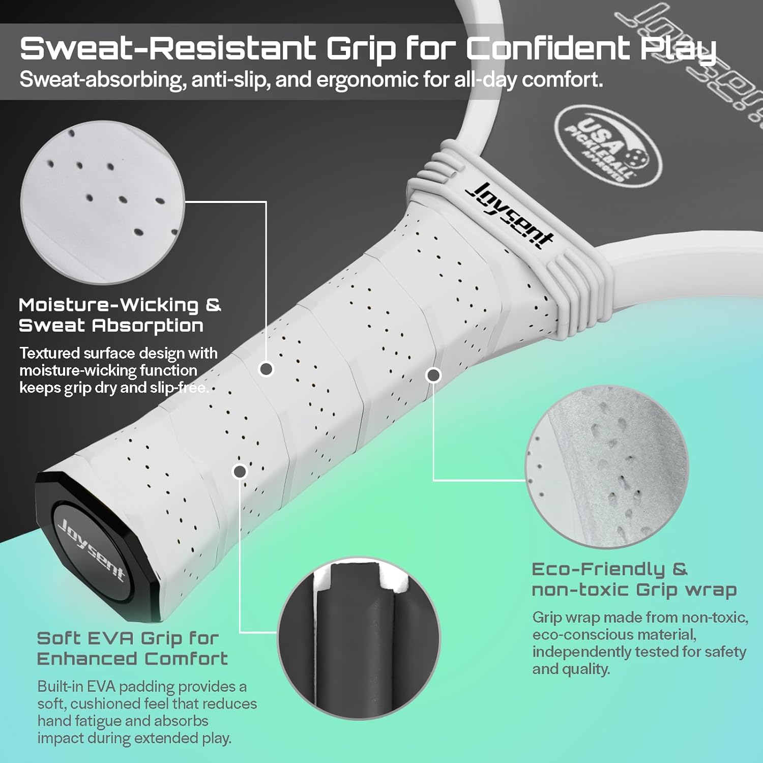 Pickleball Paddles Set, USAPA Approved Carbon Fiber Pickleball Set with Pickleball Rackets and Indoor Outdoor Pickle Balls, Beginner Pickleball Paddle for Adults Men Women - Image 6