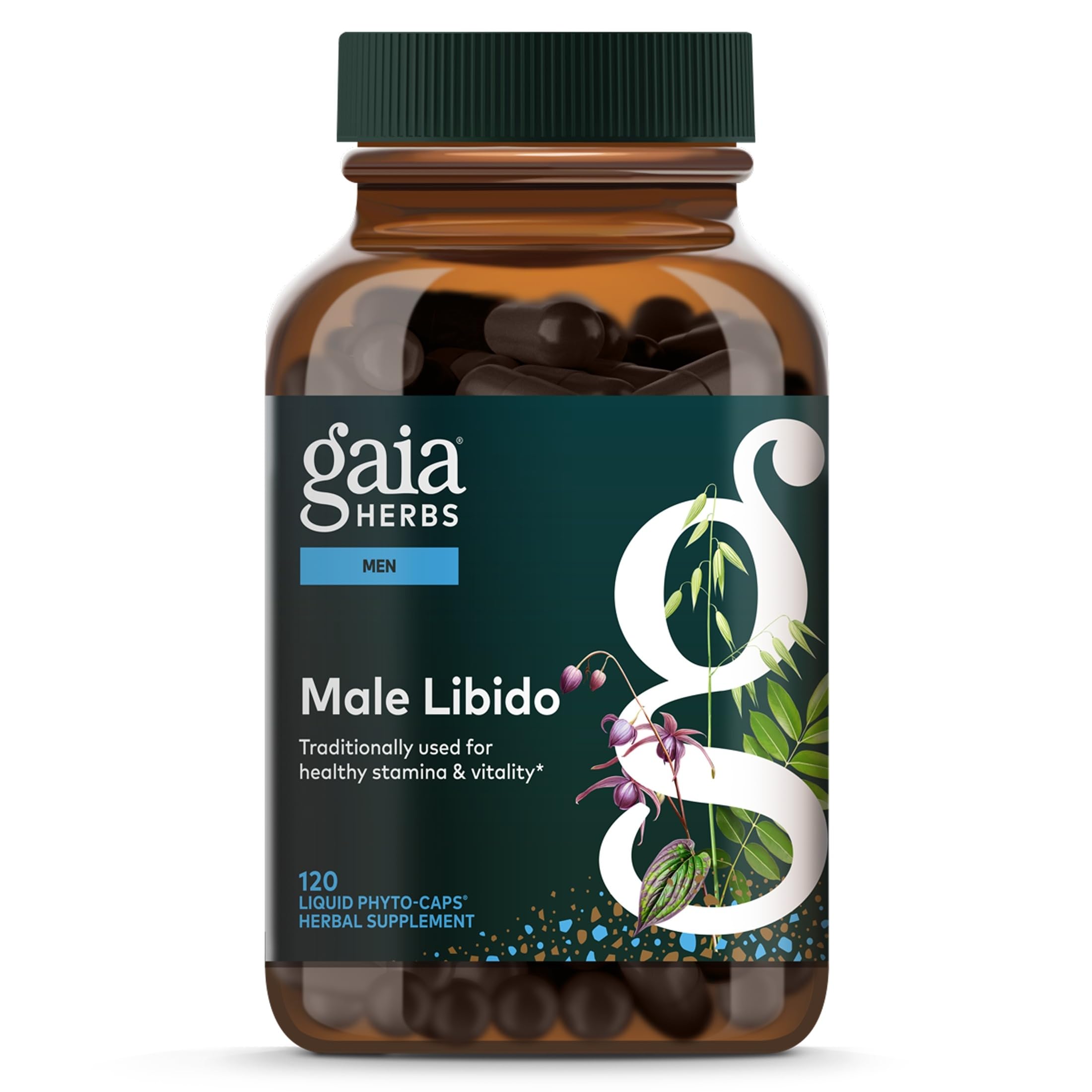 Gaia Herbs Male Libido, 120 Vegan Capsules, 120 Servings 120 Count (Pack of 1) retail_packaging