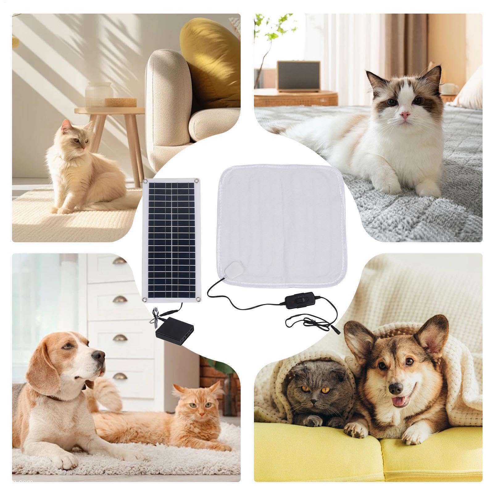 Solargeheiztes Bett Für Hunde 100W Heizmatte für Katzen und Hunde