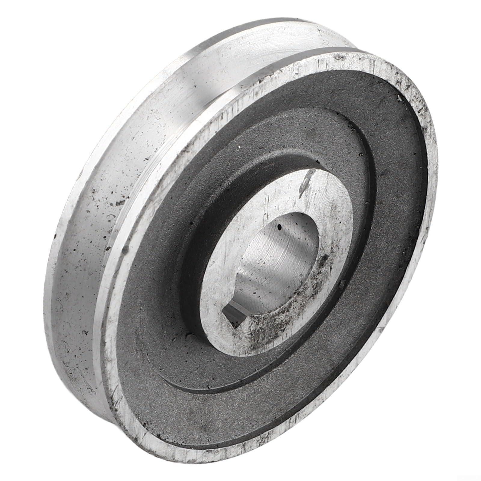 Polea de aluminio de una sola ranura 100 mm tipo A para compresores de aire 19 mm/24 mm diámetro interior 6 mm/8 mm plateado