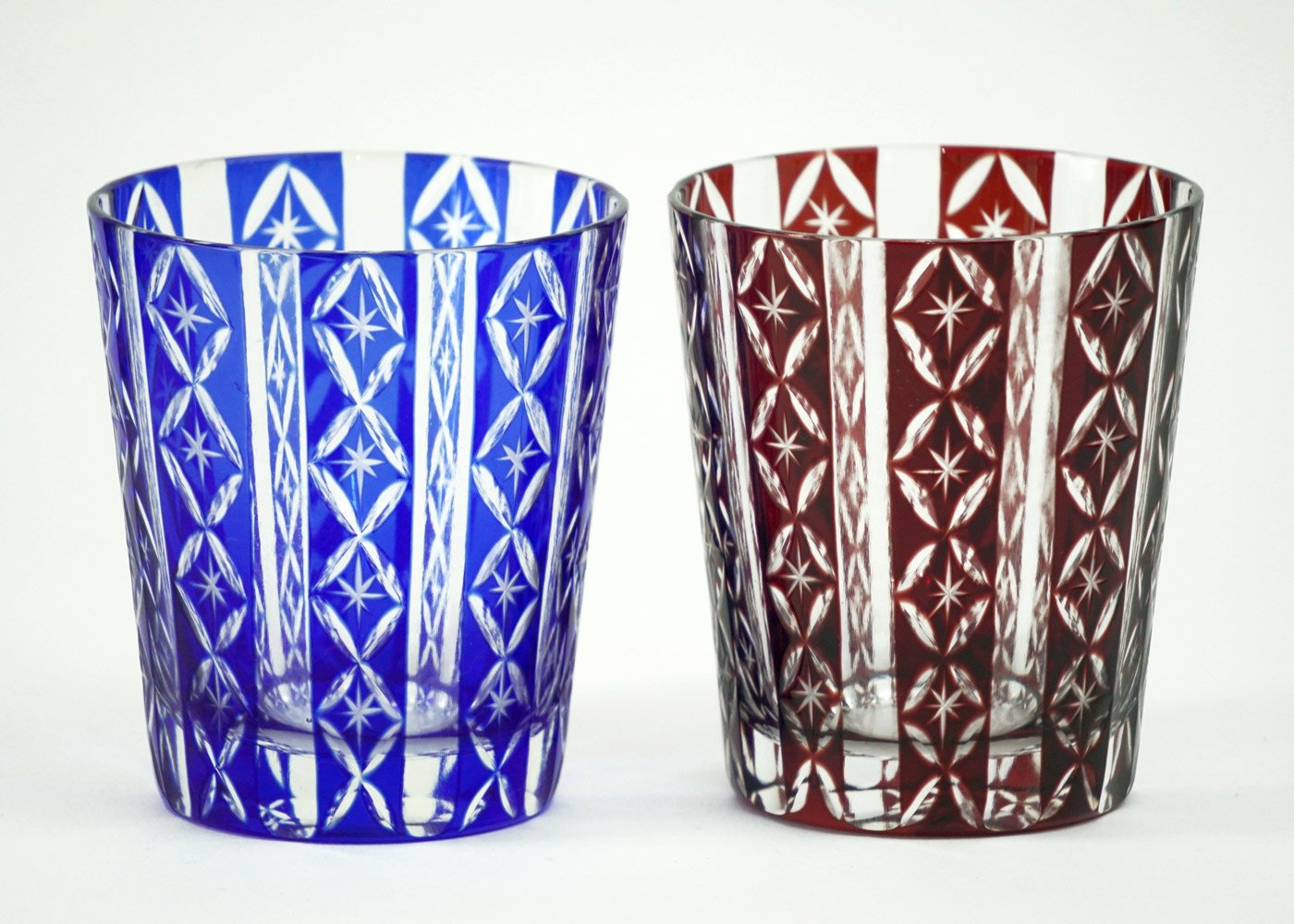 Amazon｜トーフク 切子グラス ロイヤルスター オールドペアーセット(BL