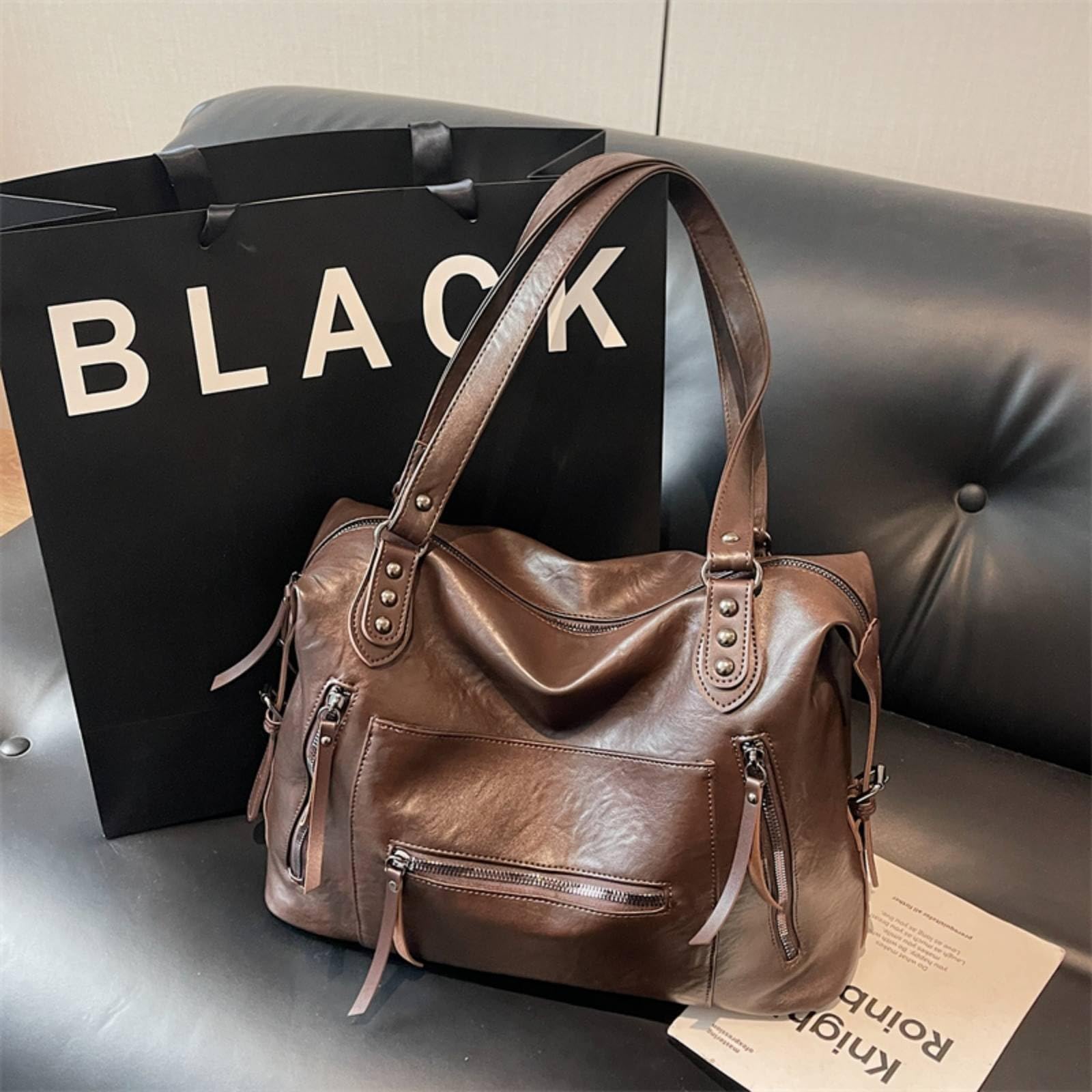 Bolsos de Mujer Bolso Hombro Suave Gran Capacidad con Correa Ajustable