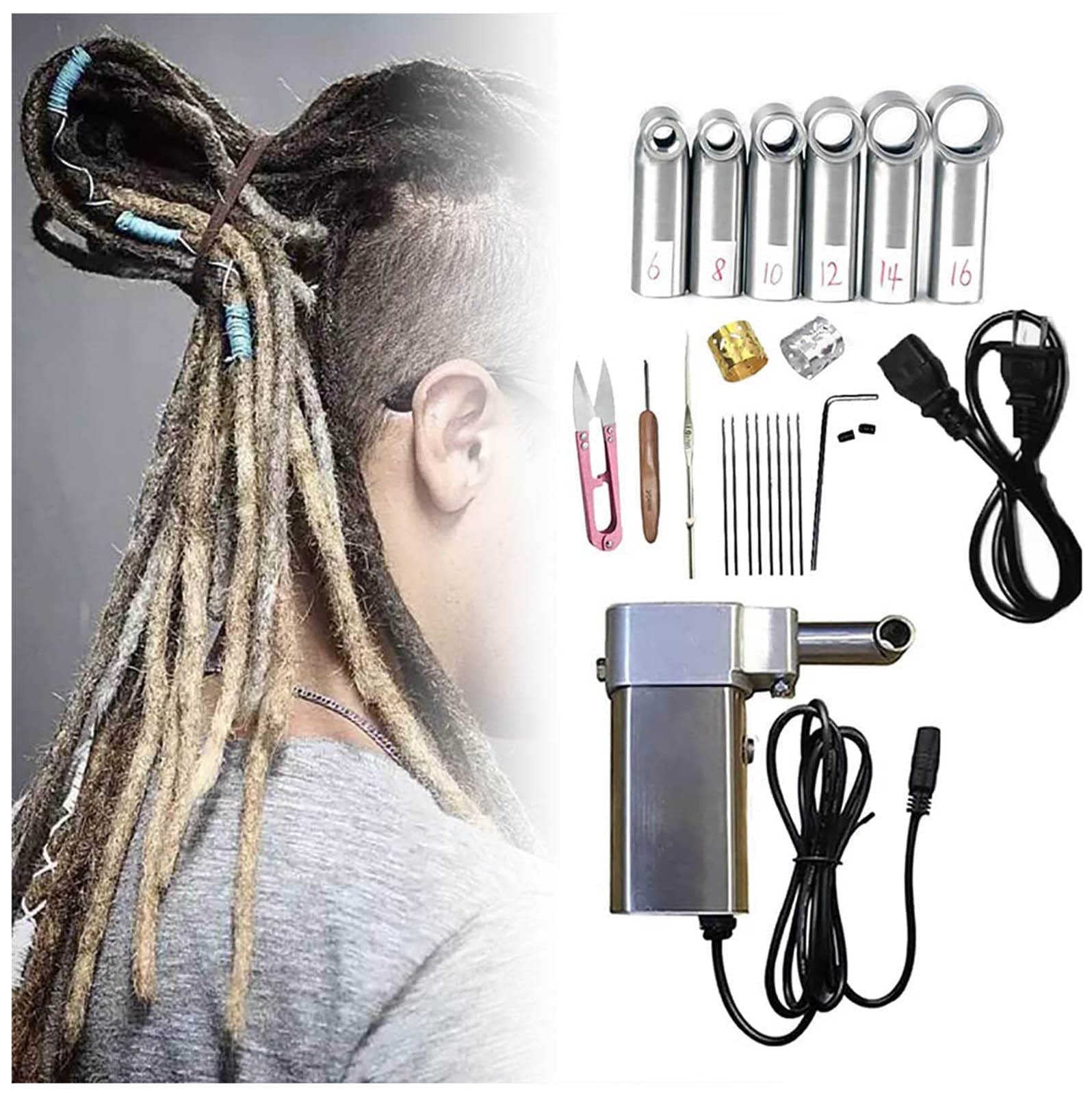 Dreadlock Machine, Effortlessly Make Dreadlocks with Stainless Steel Handheld Twisting Braiding Machine - 6-16mm Crochet Twister for Easy Braiding - Portable & Electric - Perfect Hair Styling Tool