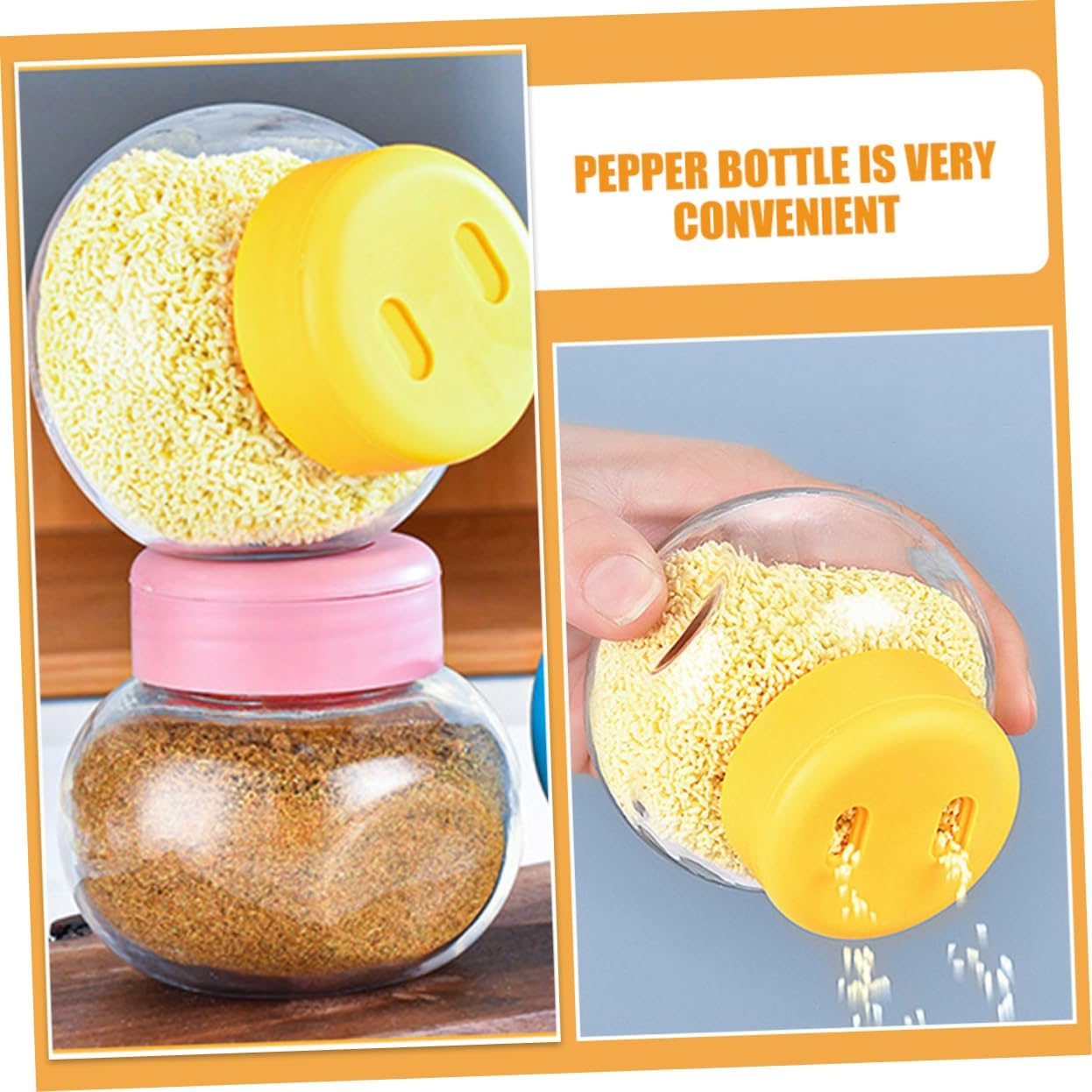 ABOOFAN 3pcs Glass Seasoning with Sealing Lids Food-grade Pepper and Salt Containers Stylish and Functional Spice Jars for Home Kitchen Use
