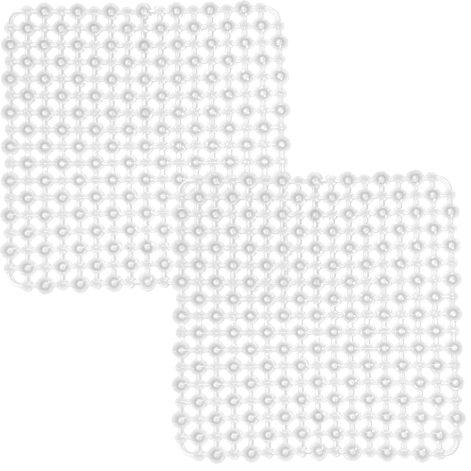 Echehi 2 Pack Sink Protector Mat, 27 x 27 cm Diy Cut Sink Protector for Kitchen Stainless Steel Sink, Fast Draining Mat Sink Protector for Dishes and Glassware. Clear
