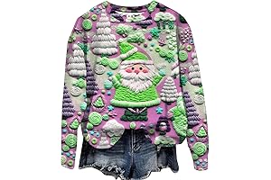 oiangi Black Ugly Christmas Sweater for Women 2023