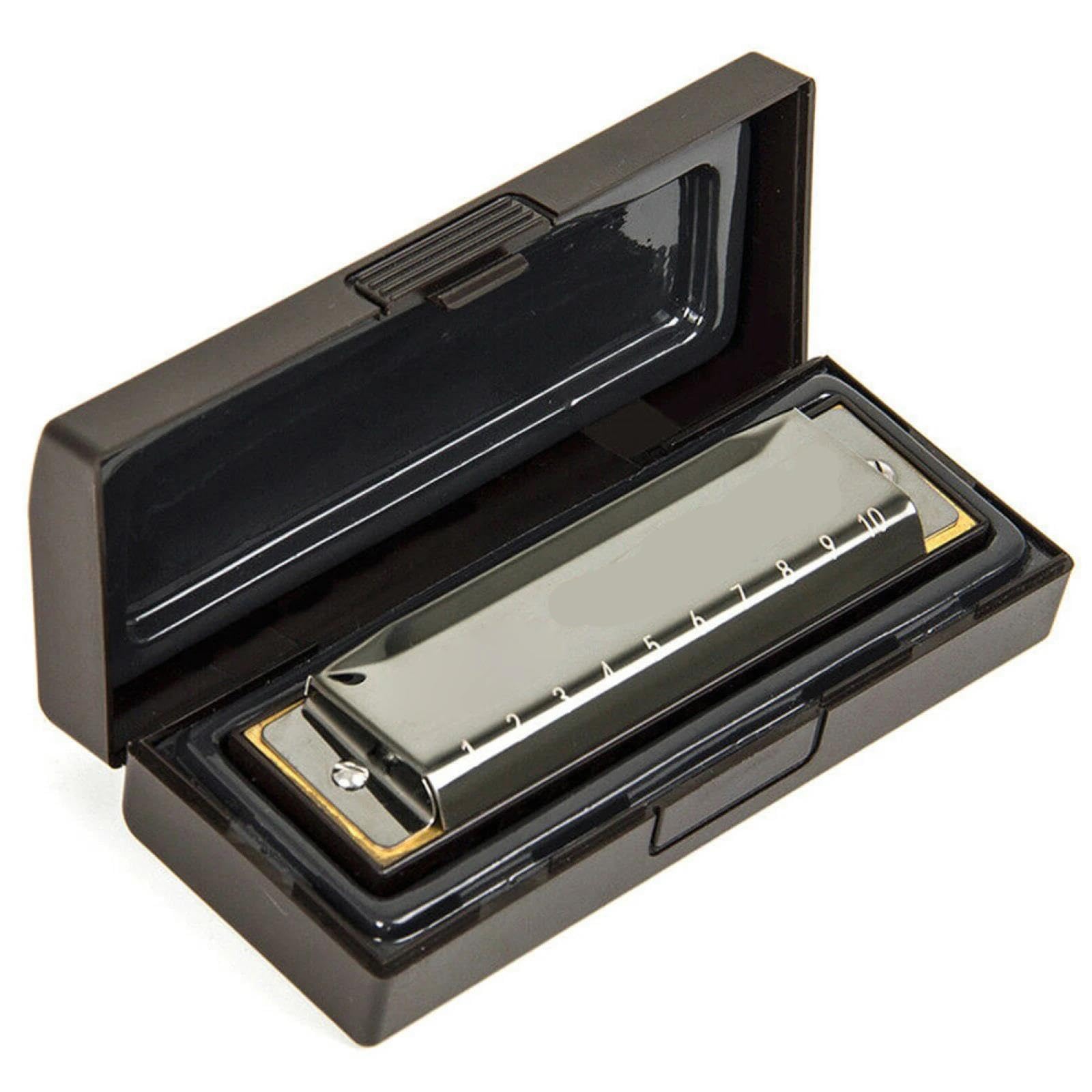 Einsteiger Mundharmonika Edelstahl Blues Französische Mundharmonika Phosphorbronze 10 Löcher C-Dur Ideal Für Anfänger