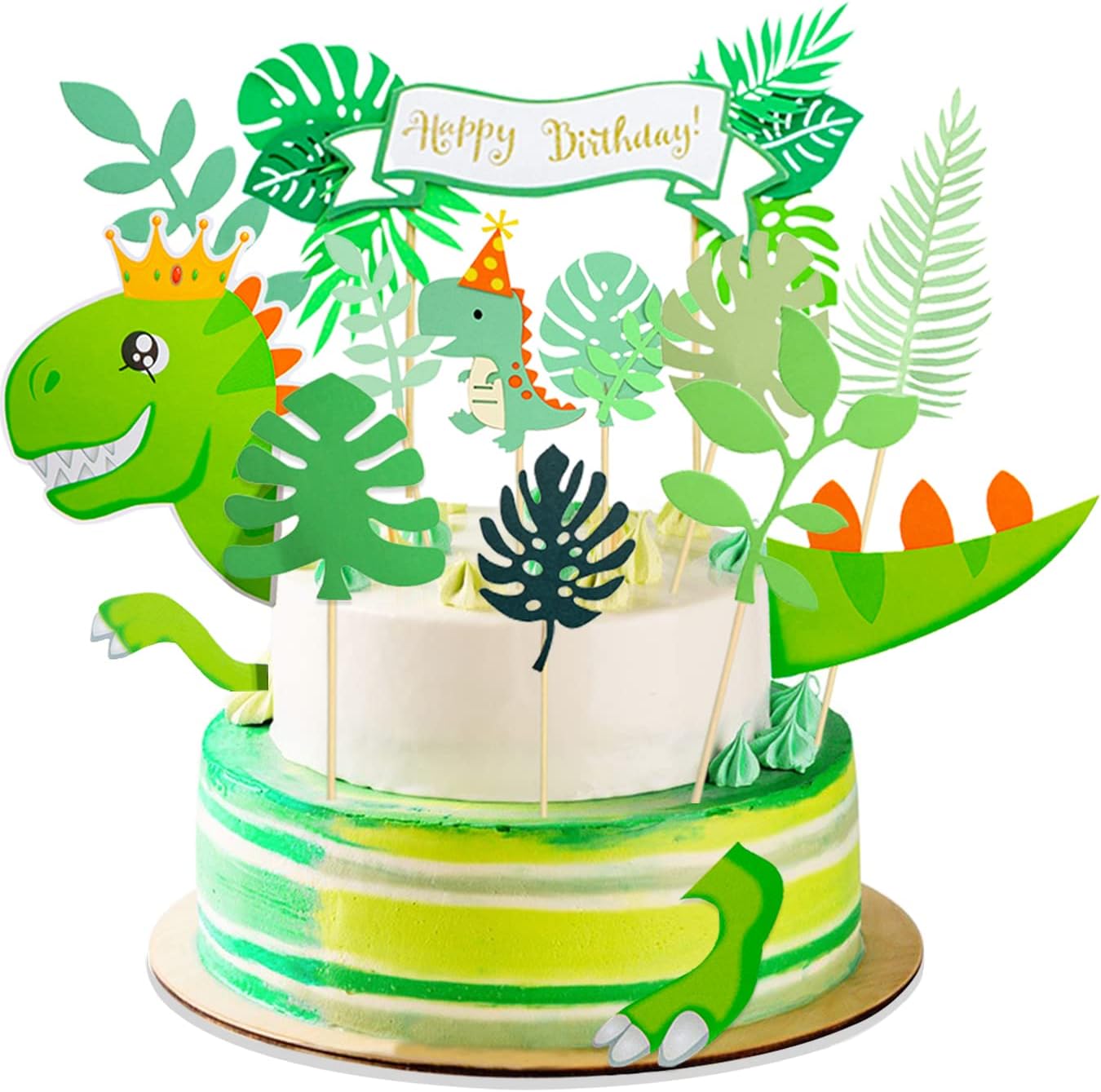 Decorazioni Torta Dinosauri 15 Pezzi - Set Compleanno Per Bambini, Tema Preistorico - Foto 12