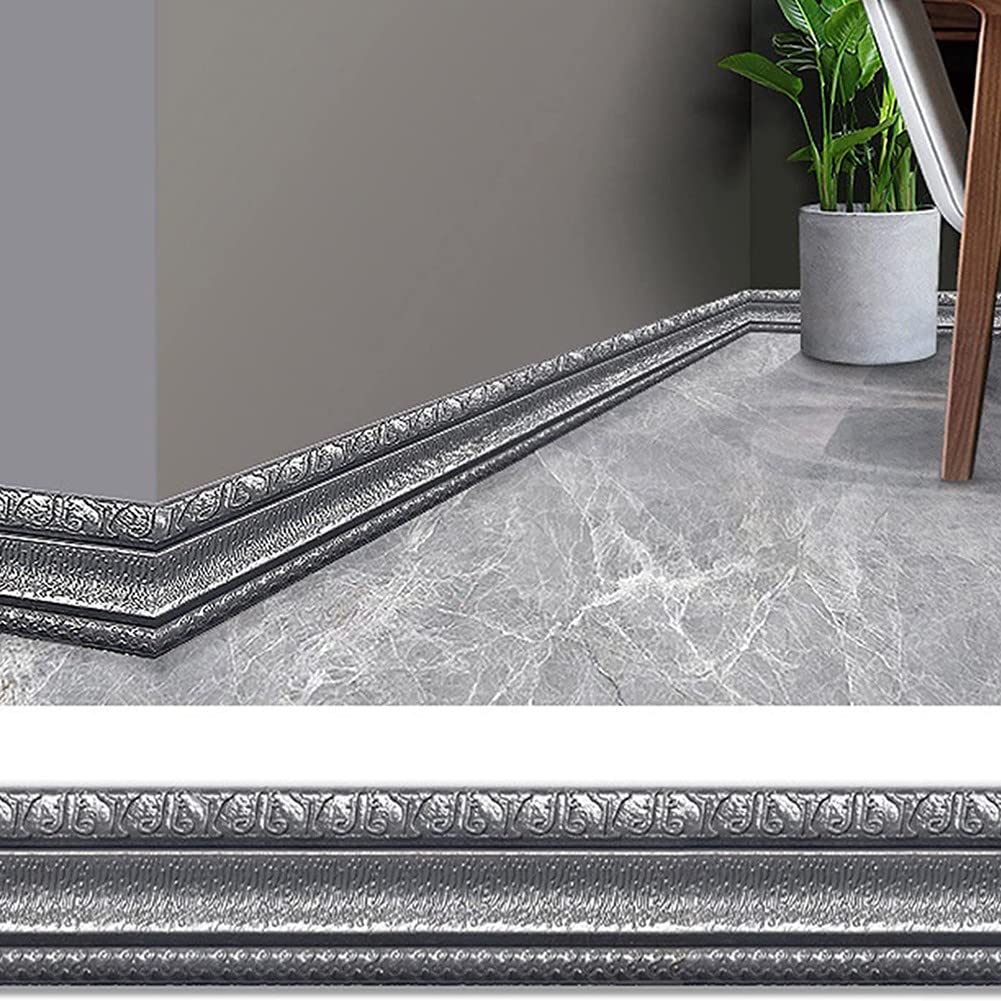 AIDNTBEO3D Waterproof Wall Trim Line Skirting Border 2. Self Adhesive Wall Trim Line Skirting Border Decor Sticker Wallstick Decor