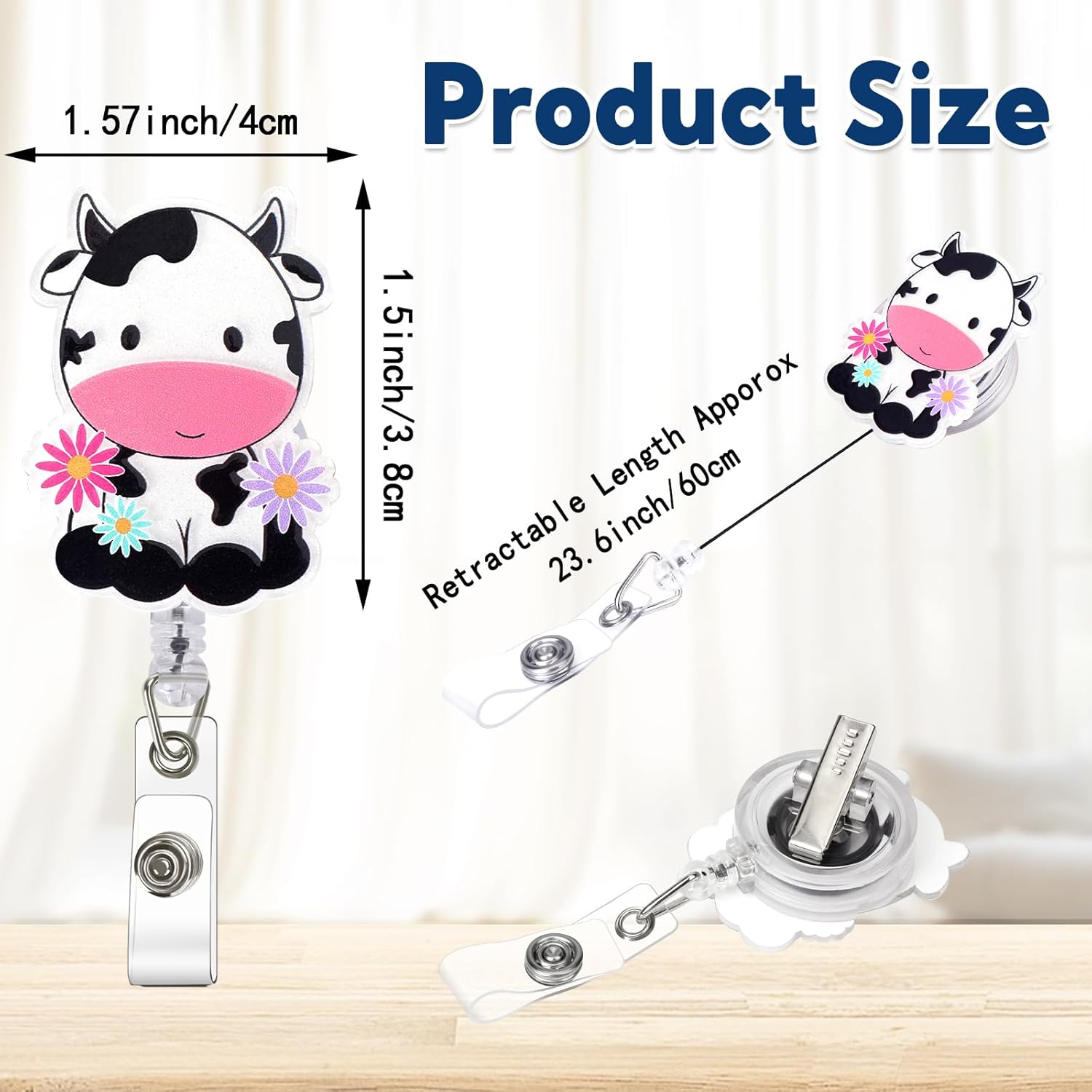 24 Pack Funny Badge Reels Bulk Pack Set Name-ID Clip Holder Fun Cool Cute Meme Decor Dark Humor Pink Skull Dinosaur Nurse Teacher Healthcare Medical Assistant Work Office Week Gifts Bulk Accessories
