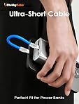 chubbycable Cute Chubby - Power Bank Friendly Charger Cable Durable 240W Fast Charging Cord Ultra-Thick Silicone Short USB C Cable Compatible with Phones Tablets, Blue, Type C-Type C, 20 inch