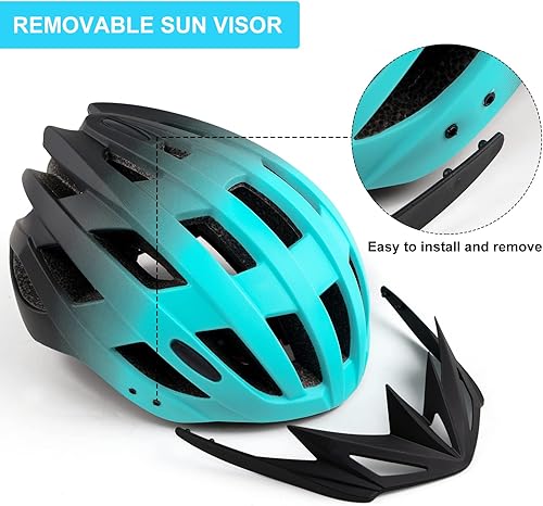 Miniatura 5 de Cascos de bicicleta para adultos, casco de bicicleta ajustable para hombre y mujer, casco ligero de carretera y montaña, ciclismo de seguridad con
