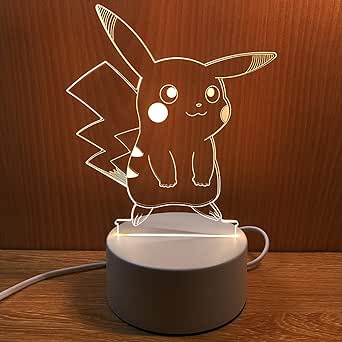 Nattlampa 3D-bildspel USB kreativ laddning akryl, födelsedag och semester för pojkar och flickor sängbord sovrumslampa Färgglad touch + fjärrkontroll