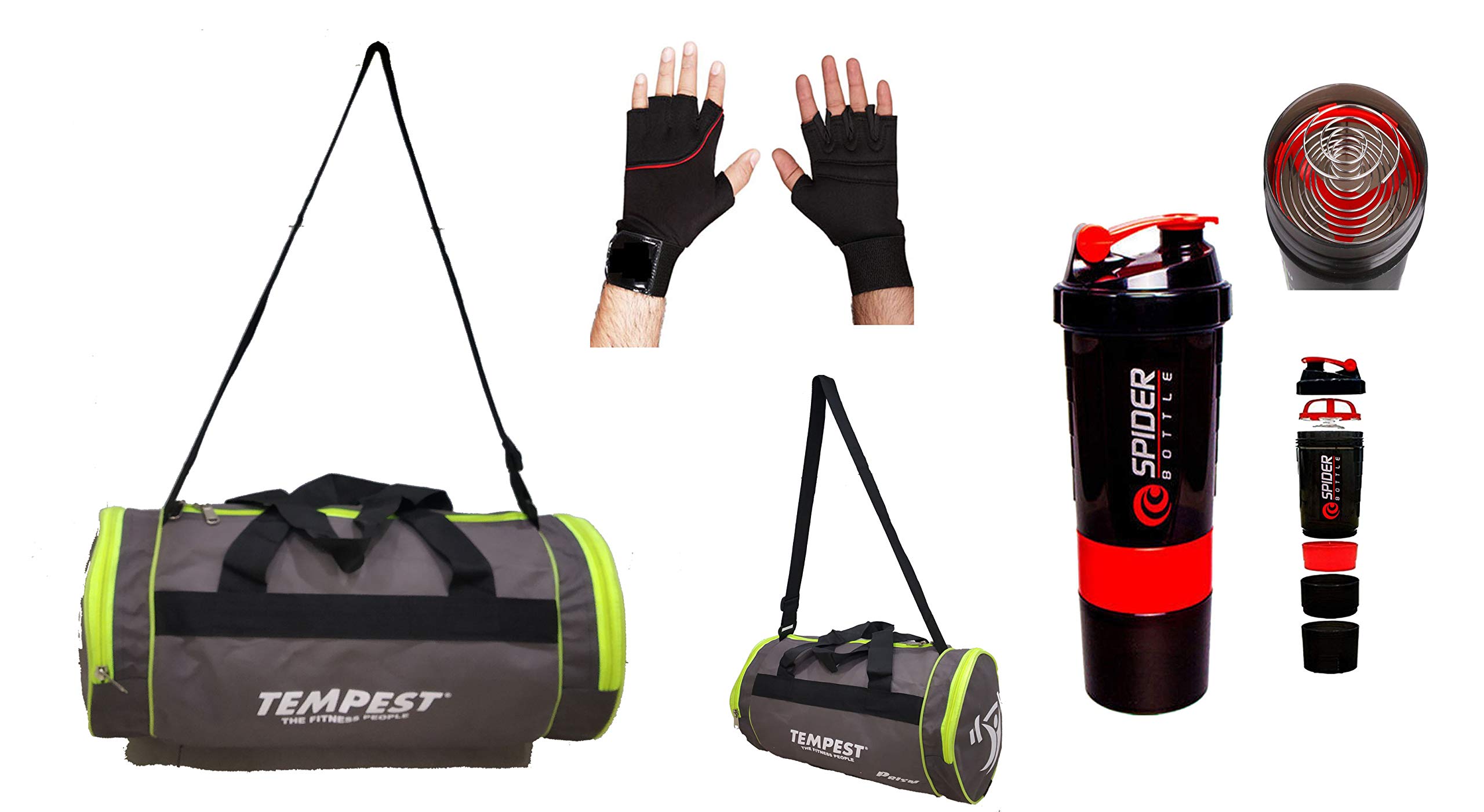TEMPEST Gym & Fitness Kit with Gym Bag,Gym Gloves and Shaker Bottle-image-12