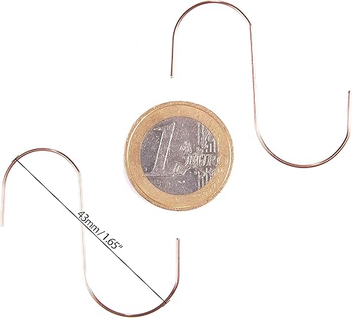 Miniatura 2 de BRUBAKER Paquete de 100 ganchos para adornos, ganchos en forma de S, para bolas de Navidad y decoración de árboles, ganchos decorativos de metal,