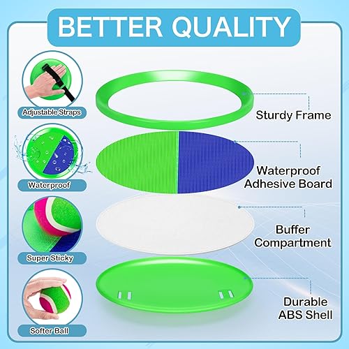 Miniatura 3 de Juguetes al aire libre para niños de 4 a 8 años, juego exterior para niños de 3, 4, 5, 6, 7, 8 y 12 años, juego de atrapar pelotas para piscina,