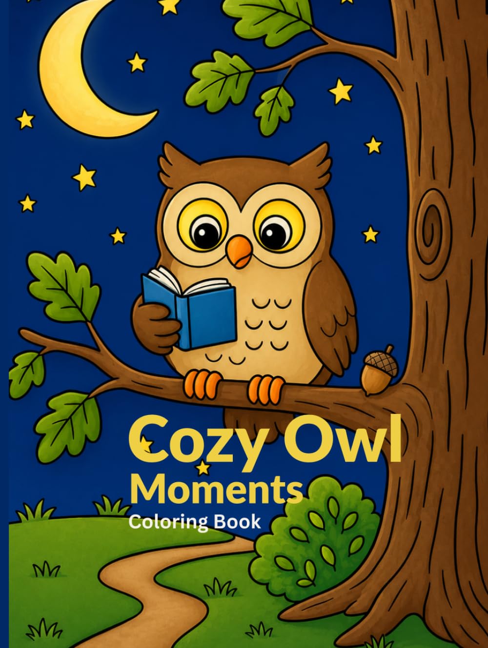 Cozy Owl Moments: A Relaxing Coloring Book for Stress Relief and Creative Therapy