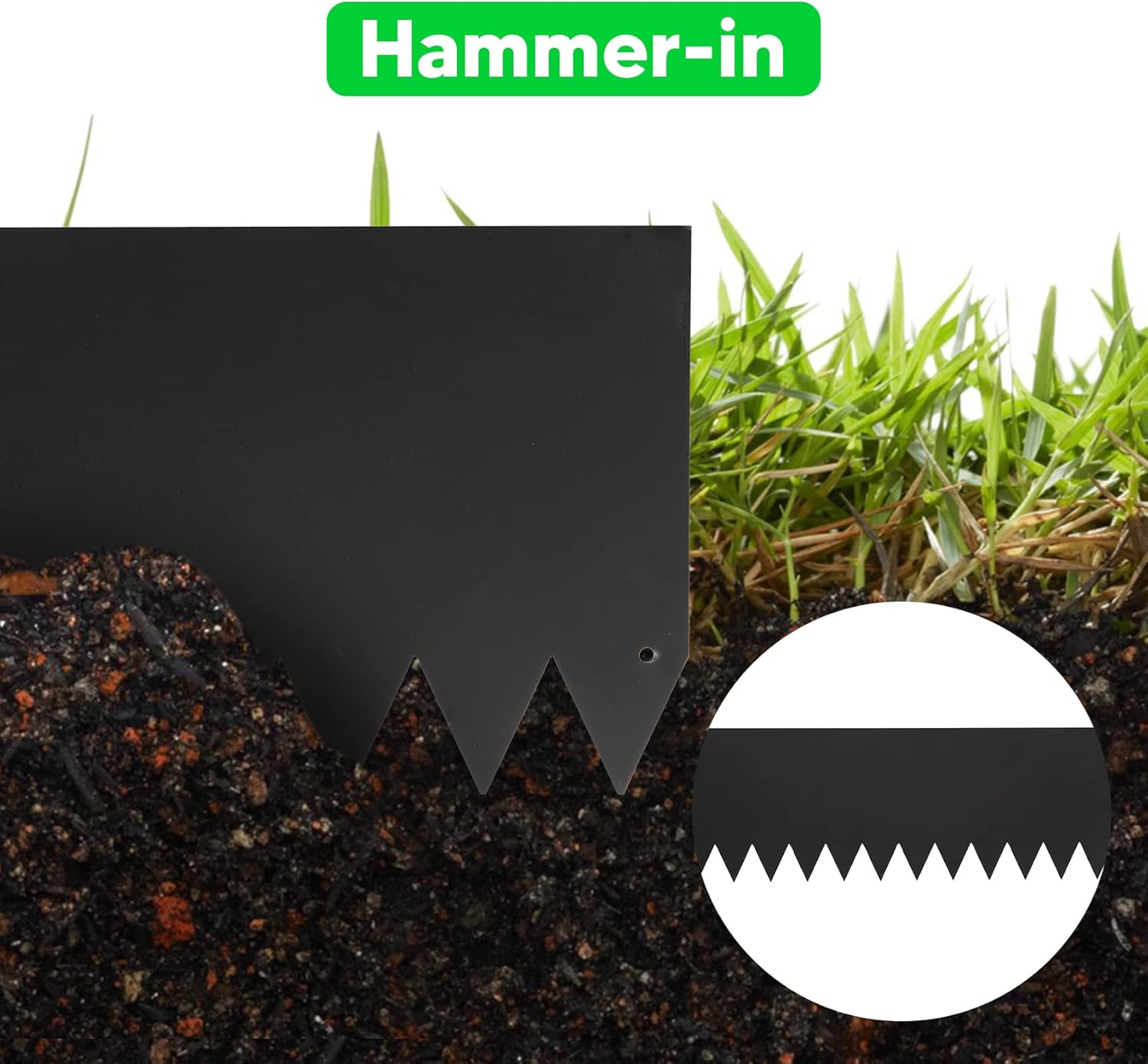 ◆正規品◆TMEE ランドスケープエッジング 庭 芝生エッジング ボーダー 46インチストリップ 深さ8インチ ハンマー メタルエッジング ク◆追跡あり◆