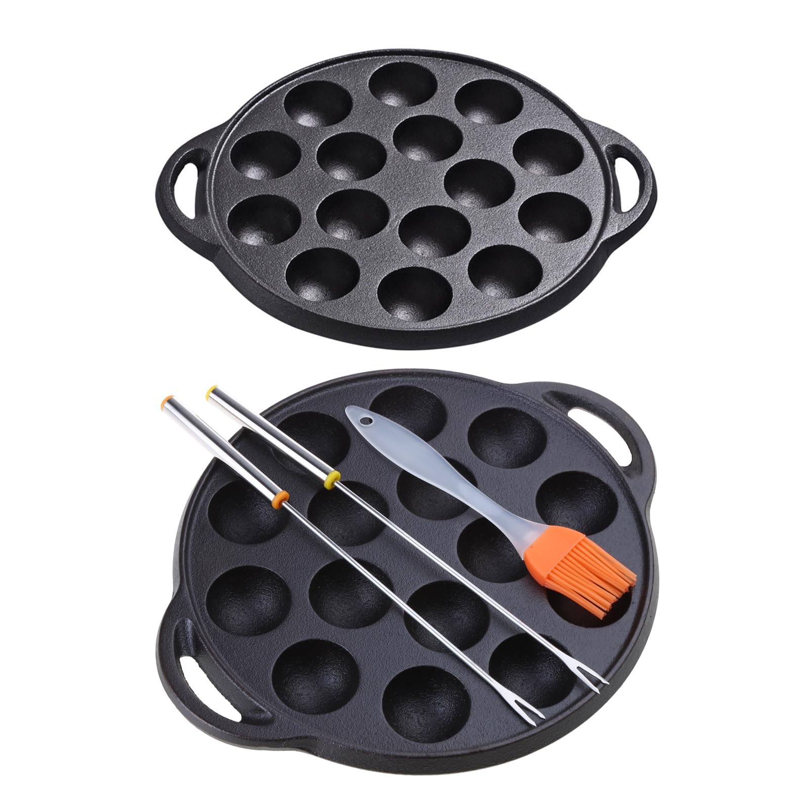 Takoyaki-Pfanne mit 15 Löchern, Takoyaki-Macher, Oktopuss-Form, perfekt für Familienfeiern
