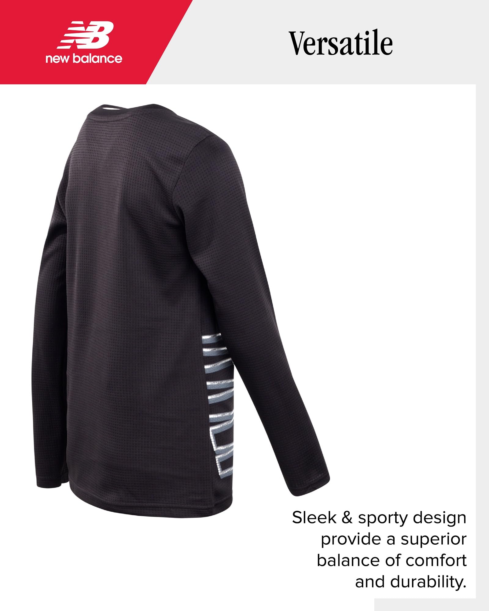 New Balance Survêtement 3 pièces en tricot gaufré thermique et pantalon de survêtement pour garçon, 8-20