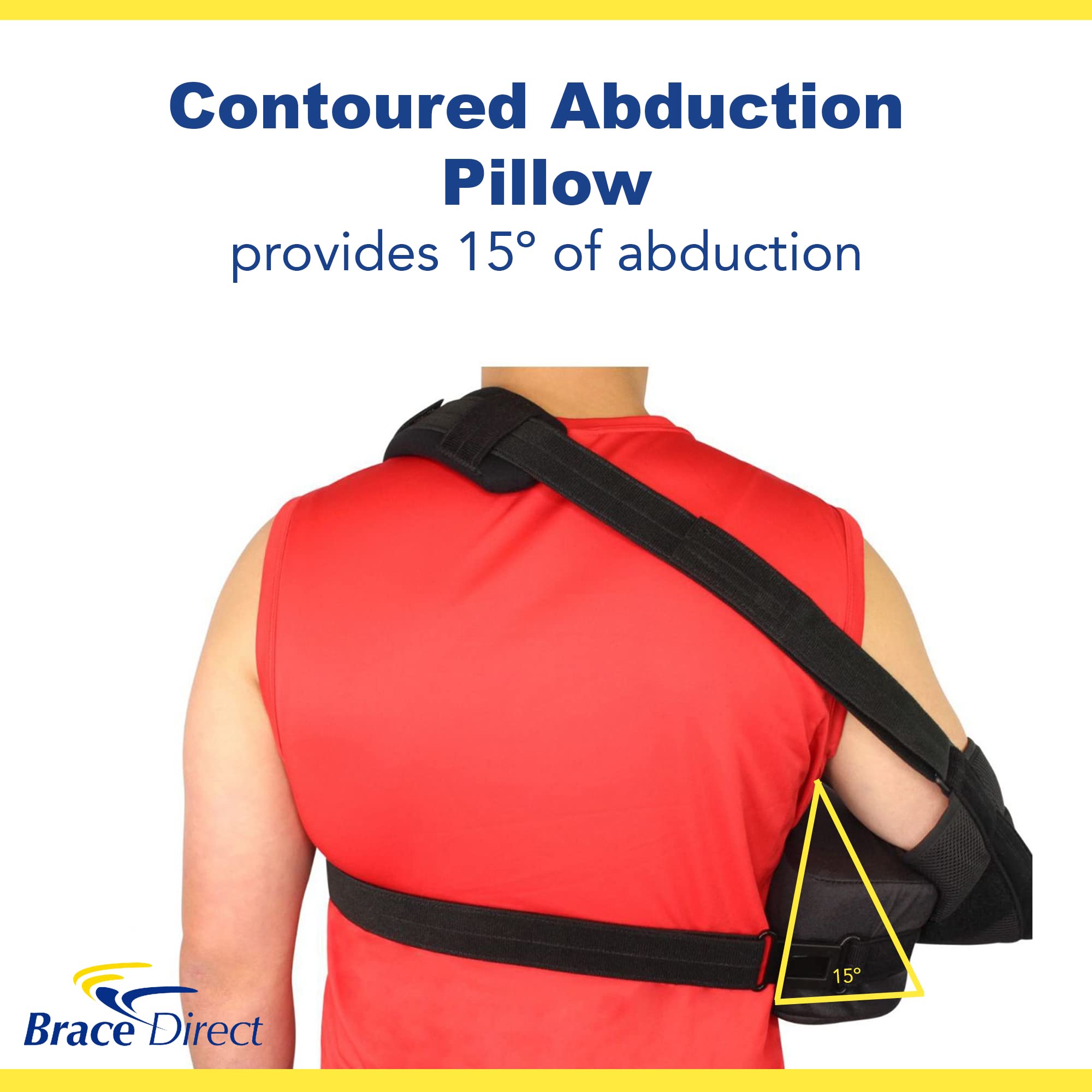 Brace Direct Inmovilizador de hombro con correa de secuestro para soporte de lesiones para cápsula posterior, dislocaciones, puño rotador, subluxación y postcirugía