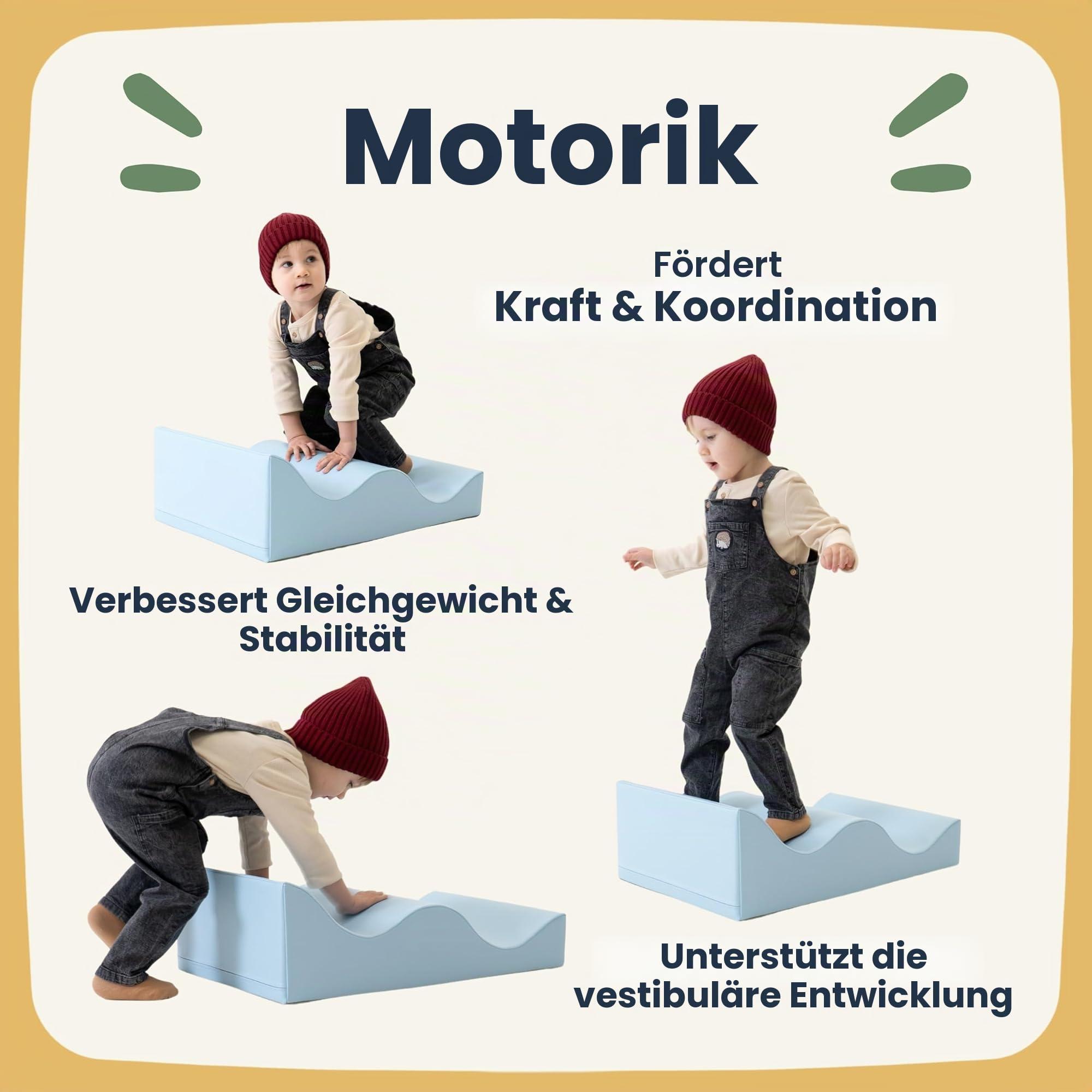 IGLU Soft Play Shape Wave Schaumstoffblock für Krabbel- und Kletterentwicklung für Baby und Kleinkinder bis 3 Jahre