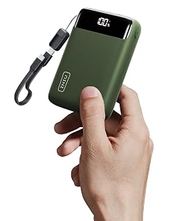 INIU Smallest 20000mAh Power Bank, 22.5W PD Fast Charging Portable Charger with USB-C Cable, Flight-Safe Battery Pack for Travel & Outdoor Camping & Emergency, Mini Size for iPhone Samsung iPad, Green - Amazon product rated Grade A