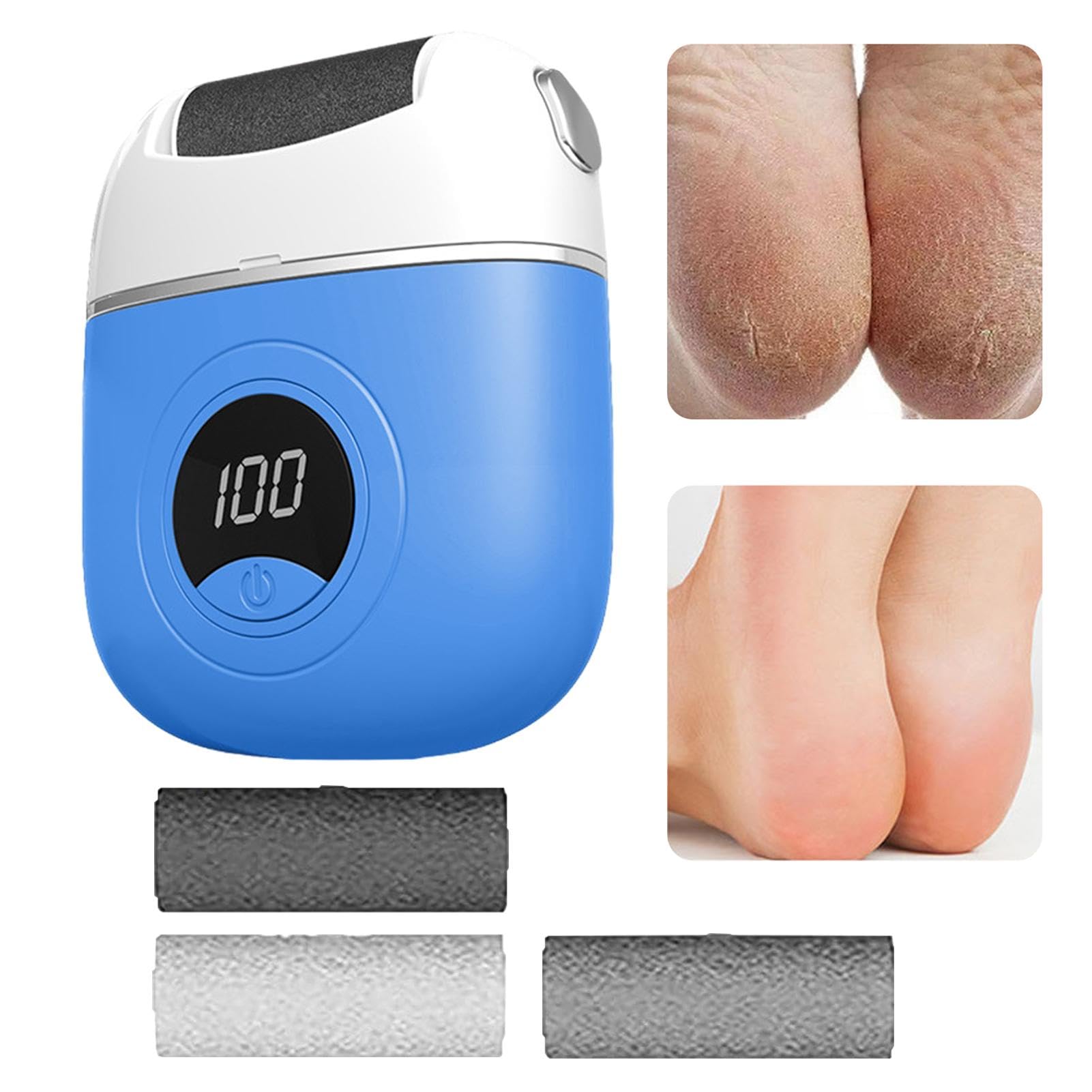 Portable Electric Foot Callus Remover, Electric Foot Callus Remover, Portable Foot File And Exfoliate Scrubber, Digital Display Heel Polisher For Removing Hard And Dead Skin