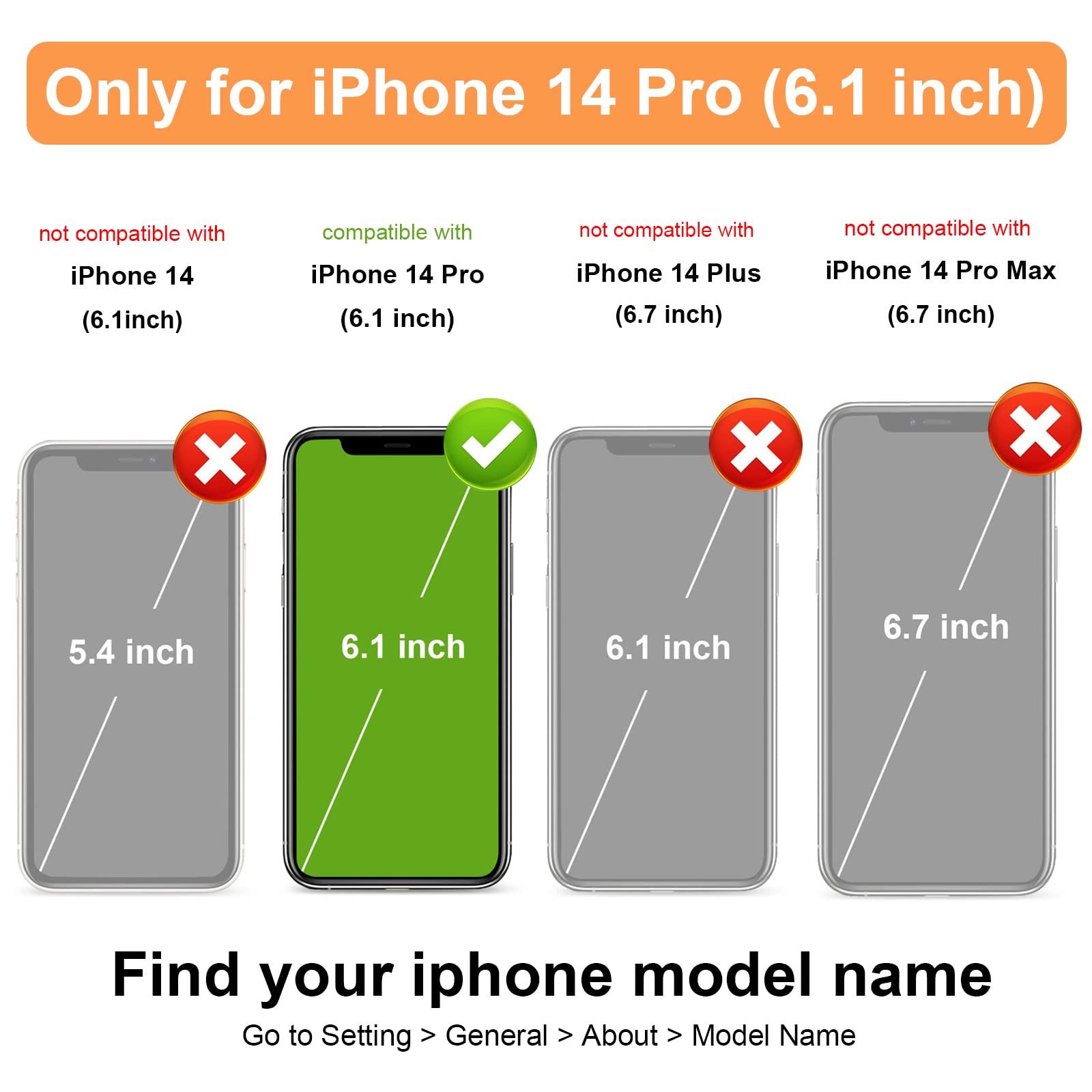 Vaburs Compatible with iPhone 14 Pro Case Wallet with Card Holder,Embossed Butterfly Pattern PU Leather Double Buttons Flip Protective Shockproof Cover for Magnetic Car Mount 6.1 Inch (Blue)