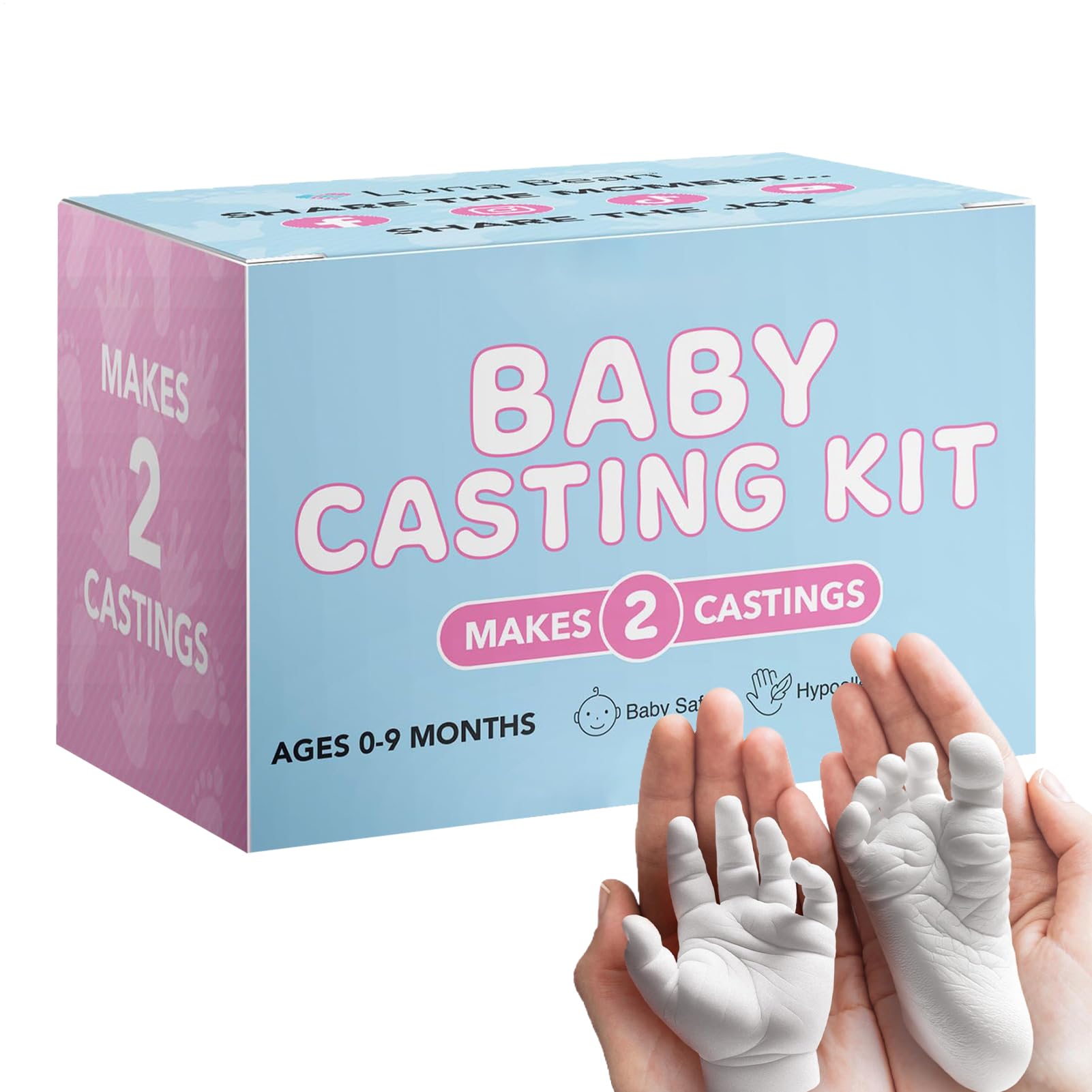 Kit per Calchi di Manine e Piedini del Bambino Kit Per Impronte Del Piede | Stampo Per Mani E Piedi Con Memoria Delle Tappe Evolutive Per Camera Da , Soggiorno E Studio