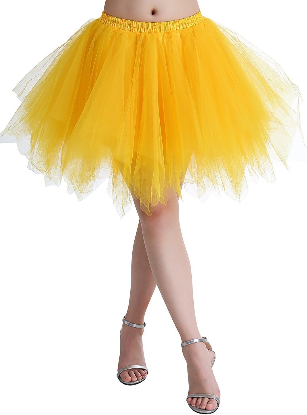 Adult Women 80's Tutu Skirt Layered Tulle Petticoat Halloween Tutu
