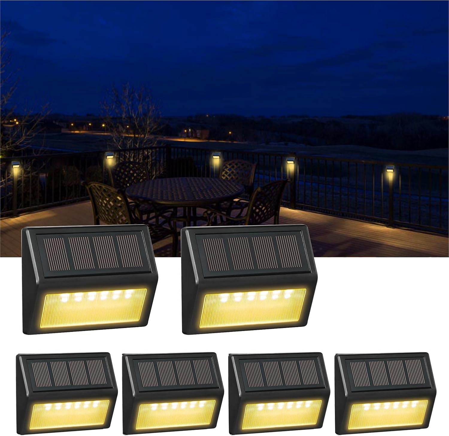 XLUX Solar LED Lights for Deck Steps Pathway Yard Stairs Fences