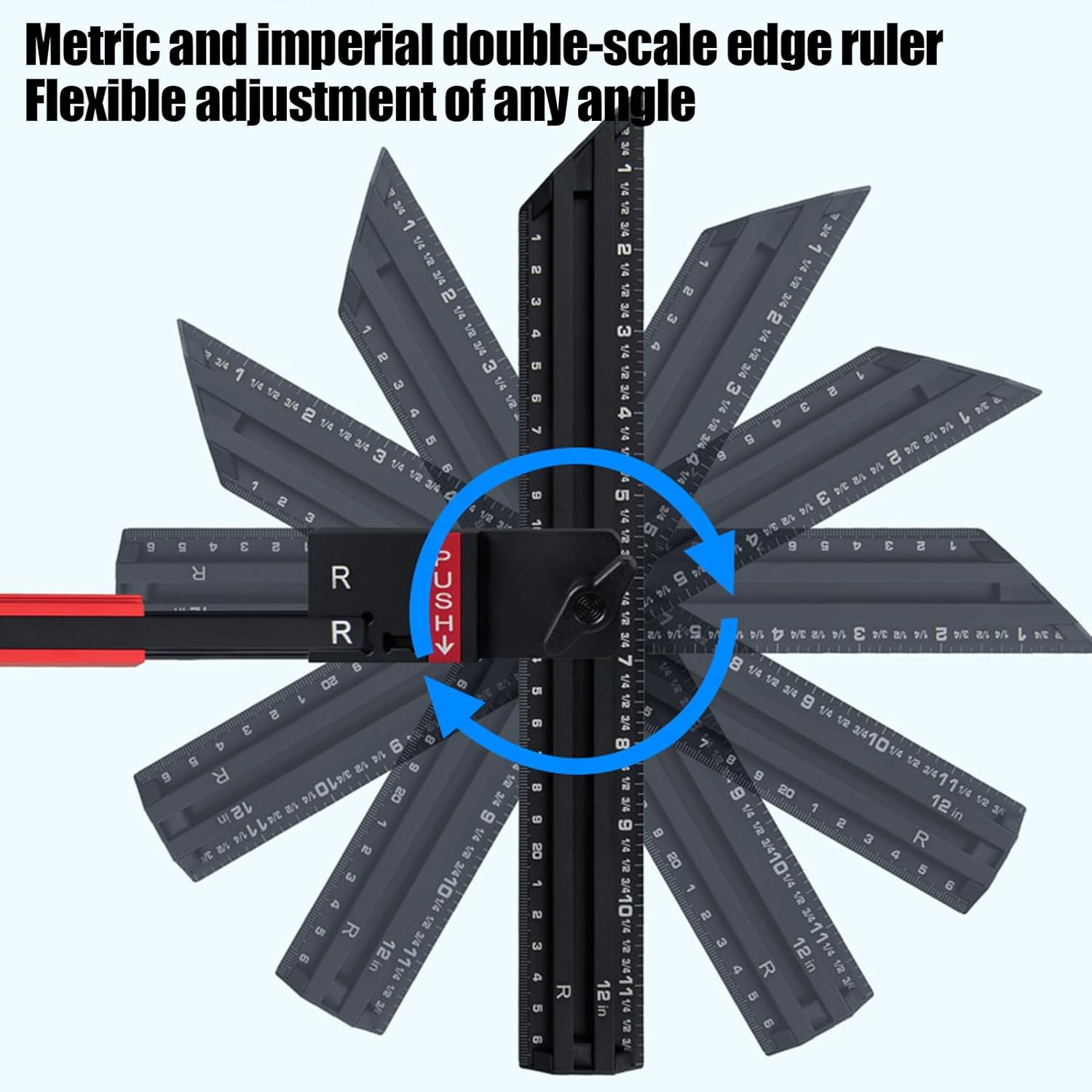 Step Gauge Jig - Stair Tread Template Tool, Multifunctional Positioning Device Ergonomic Feature, Measurement Aid Practical Look, Construction Work Gear, Template Jig for Sheetrock, Ceiling, Flooring