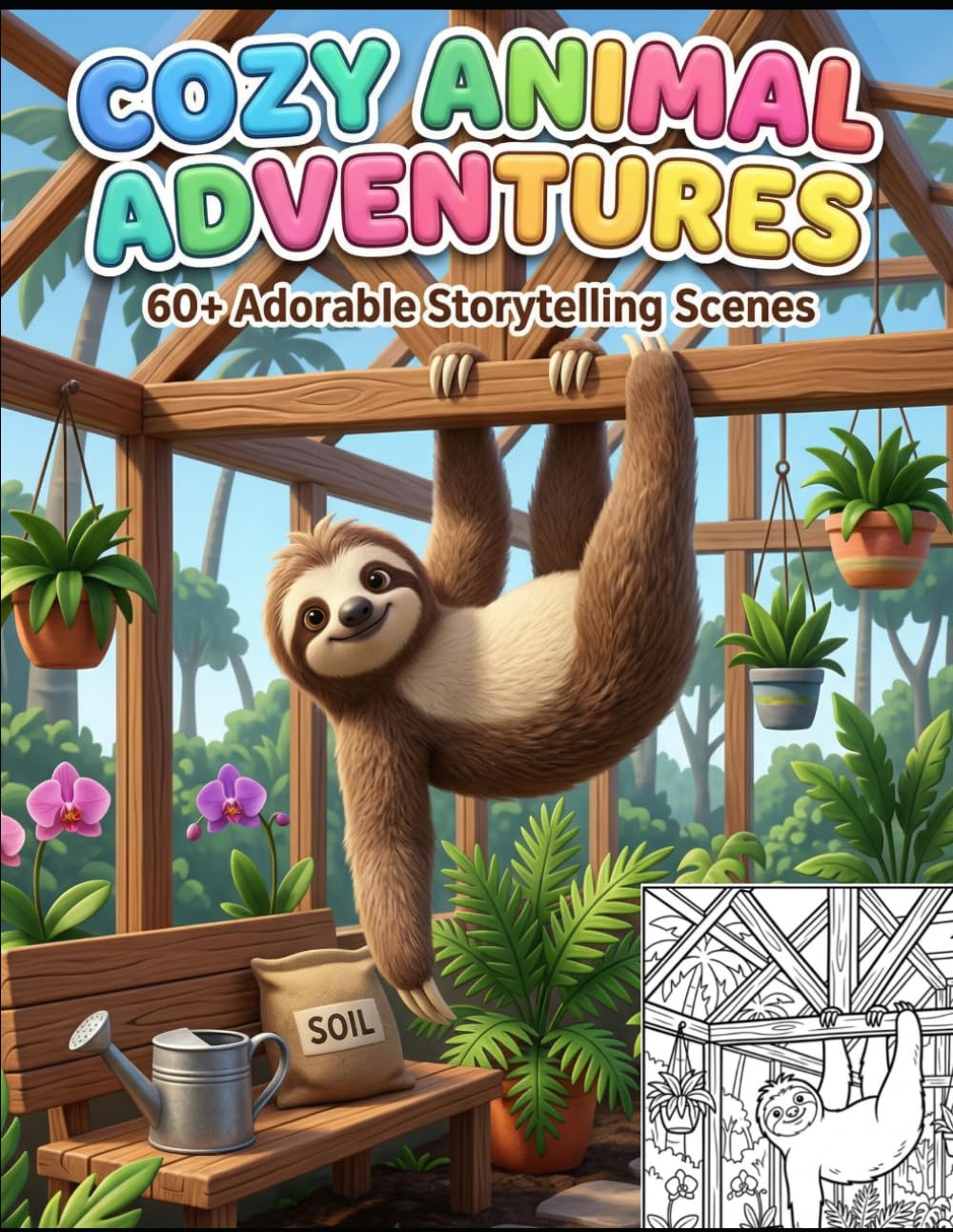 Cozy Animal Adventures: 60+ Adorable Storytelling Coloring Pages for Kids Ages 4-8 | Fun and Relaxing Scenes with Cute Animals, Dragons, and Magical Places
