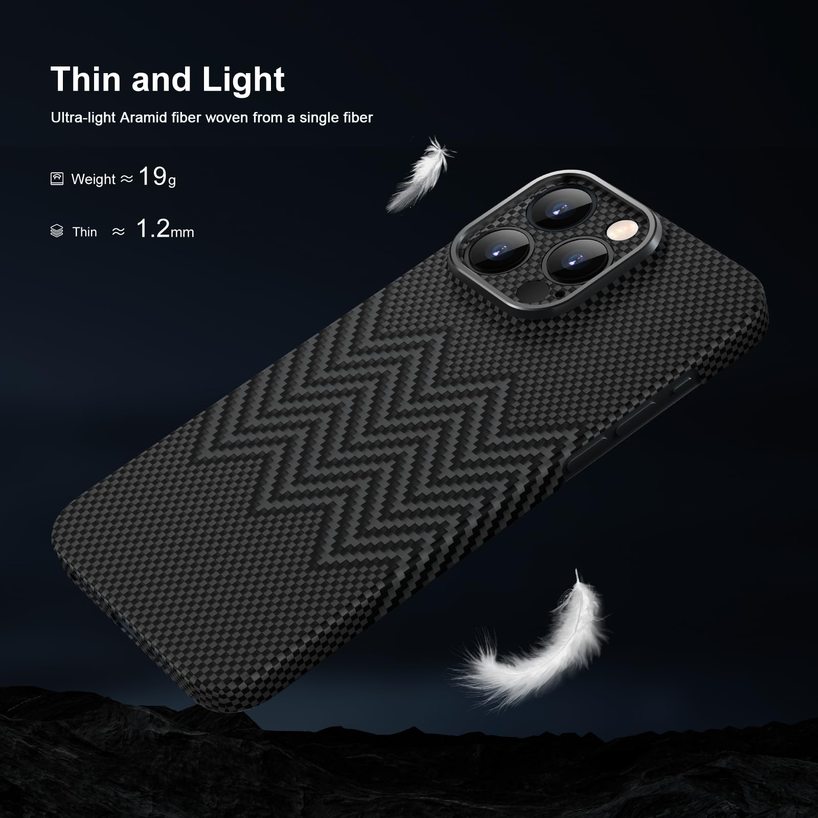 Memumi Carbon Fiber Case For IPhone 15 Pro, Sturdy Durable 0.5 Mm Slim - View #5