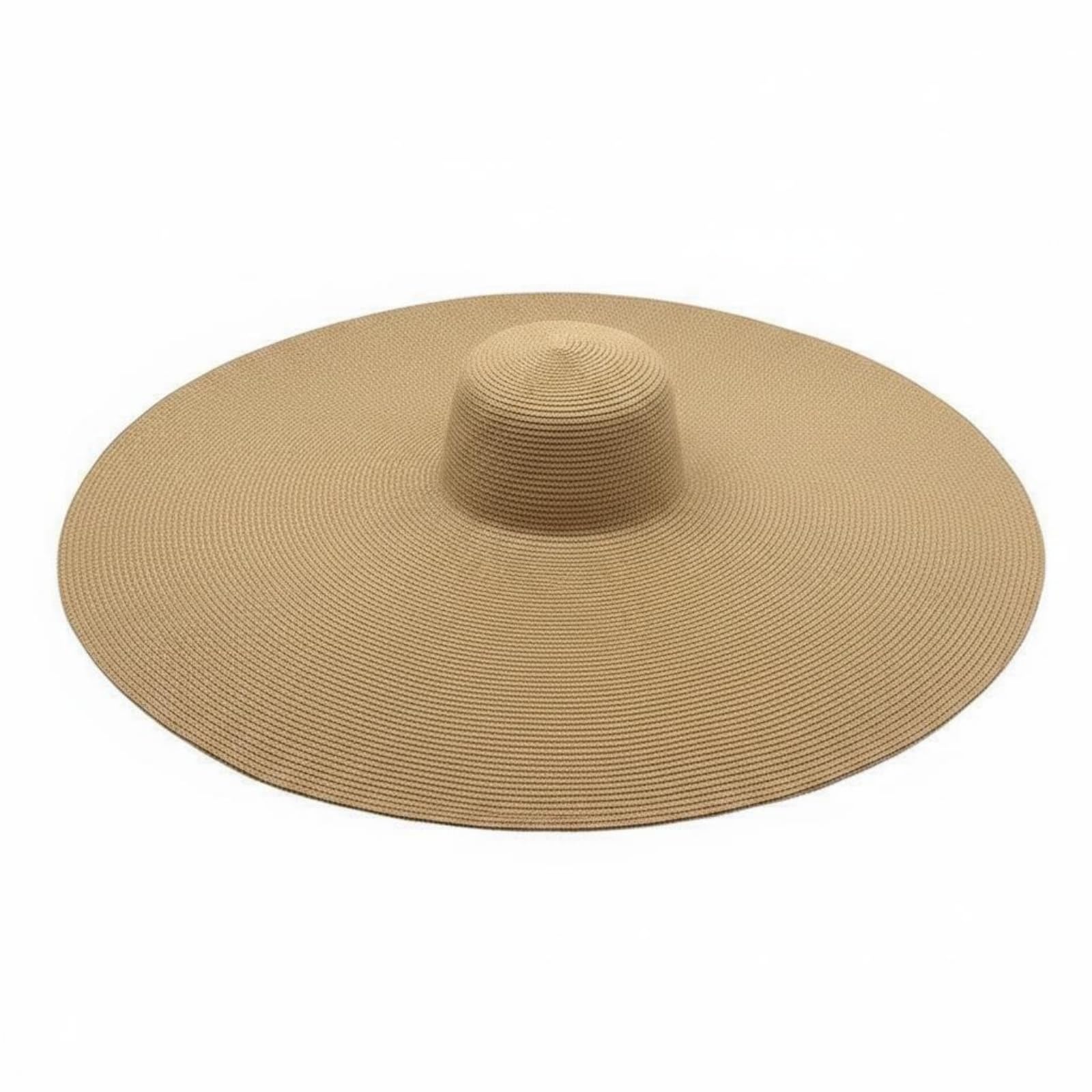 Cappello di Paglia con Ampia Visiera Larga Portatile Cappello da Spiaggia con Ampia Visiera Larga Traspirante Accessorio Moda Estivo per Viaggio, Khaki, 35CM