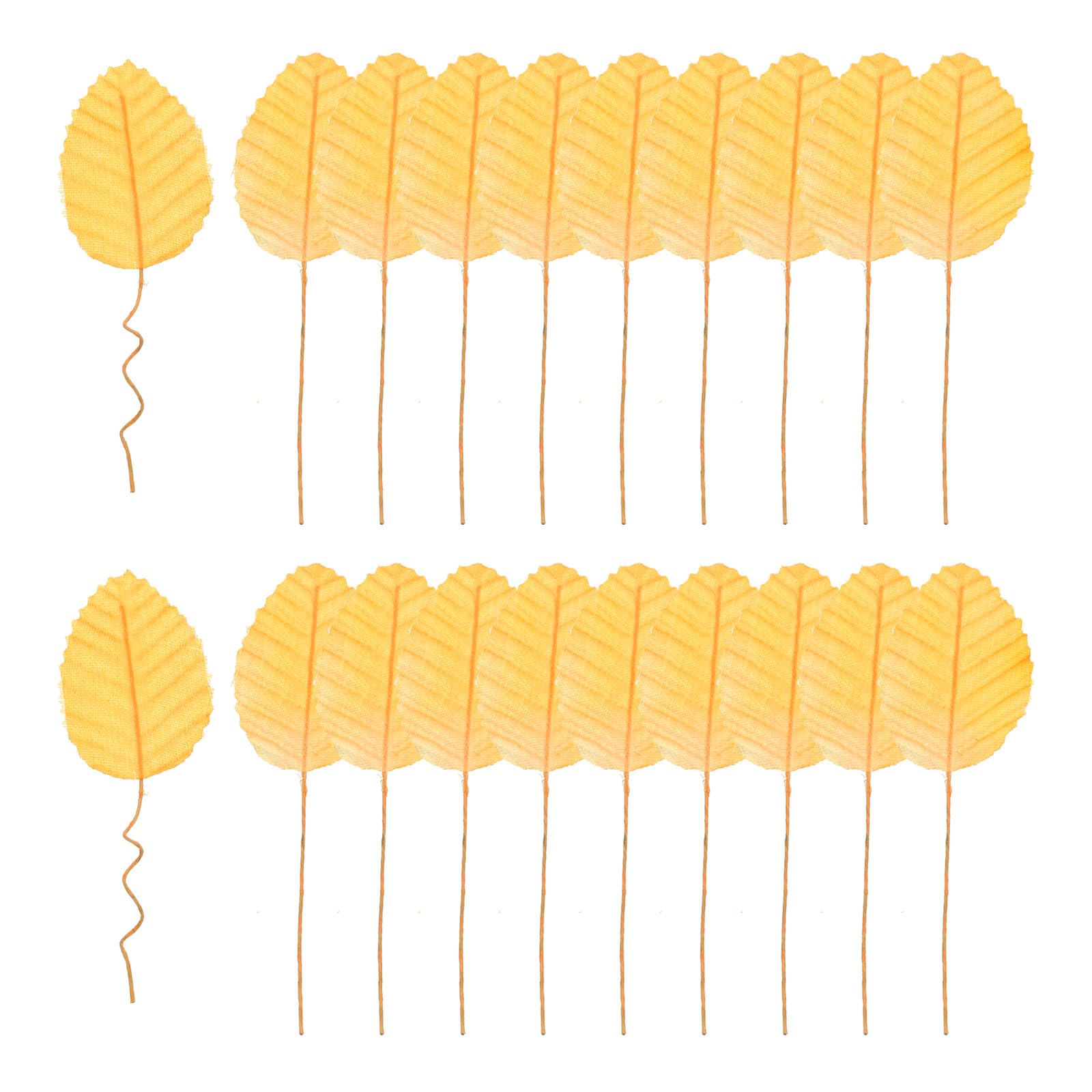 PATIKIL Yellow Artificial Leaves with Stems