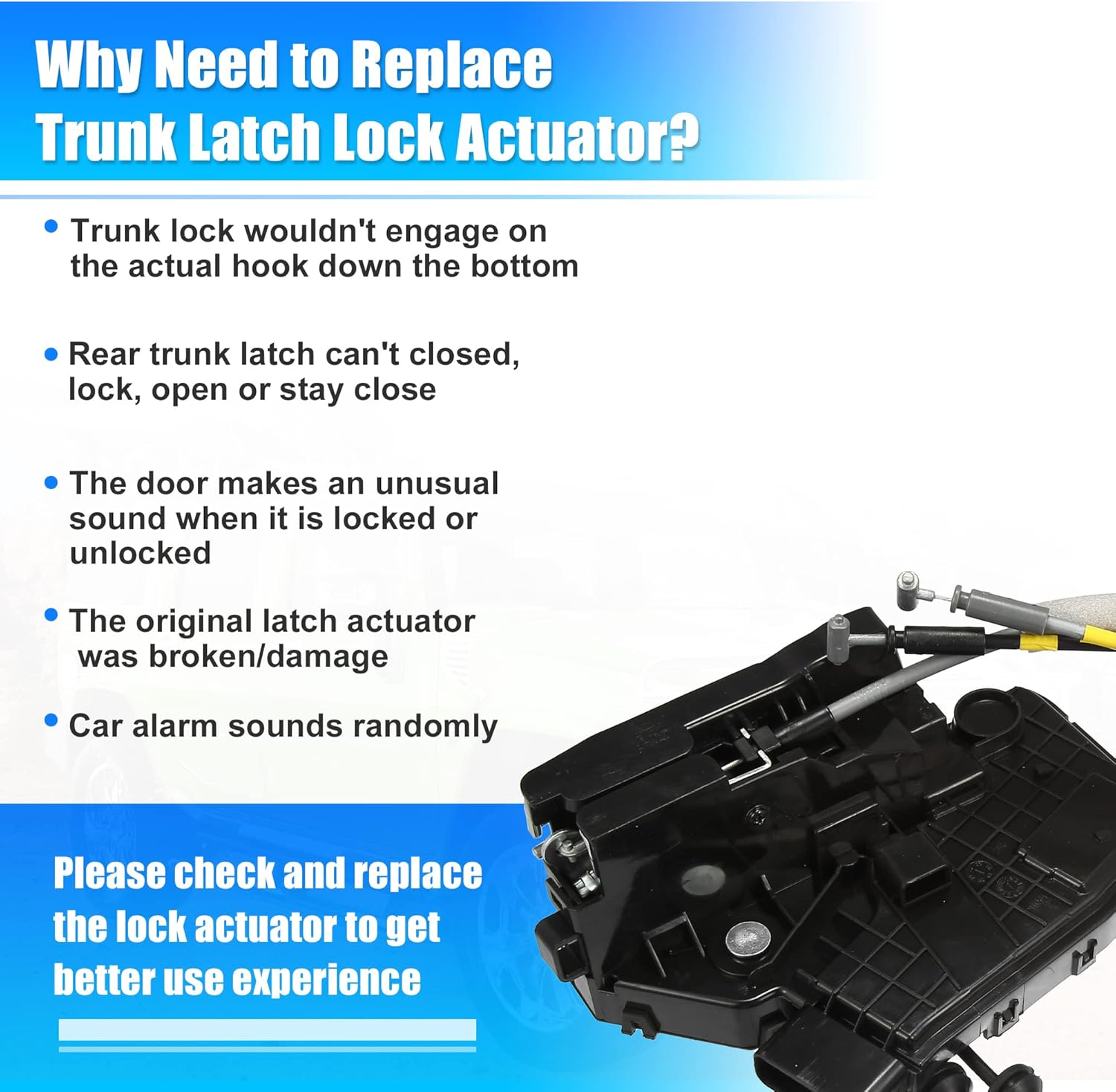 X AUTOHAUX Rear Right Door Lock Actuator for Hyundai Elantra 2017-2020 1.4L L4 - Gas 1.6L L4 - Gas 2.0L L4 - Gas 81420-F2000 81420F2000 Door Latch Lock Actuator