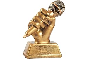 Juvale Golden Microphone Trophy: The Ultimate Karaoke Accessory for Adults